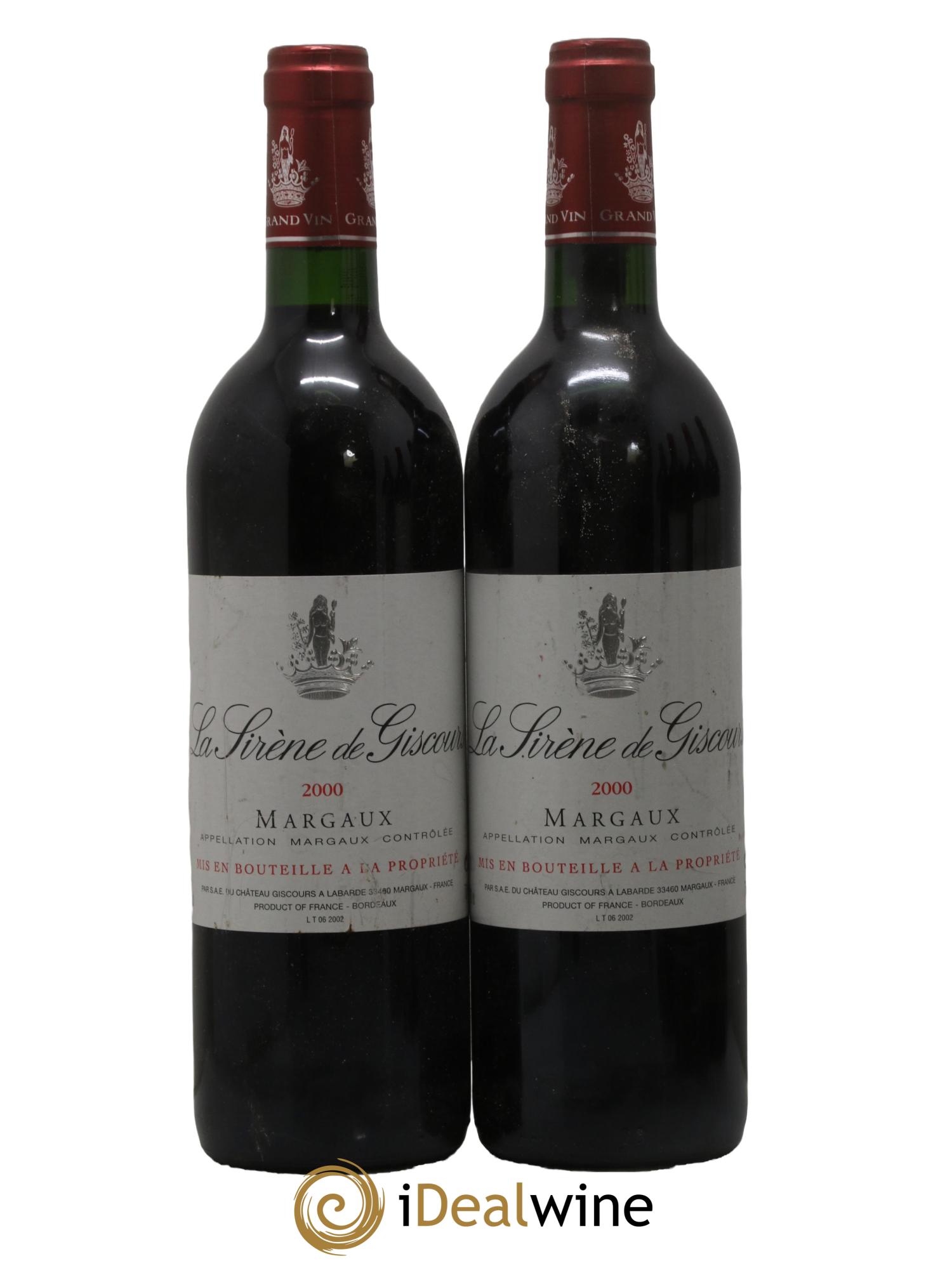 La Sirène de Giscours 2000 - Lot de 2 bouteilles - 0