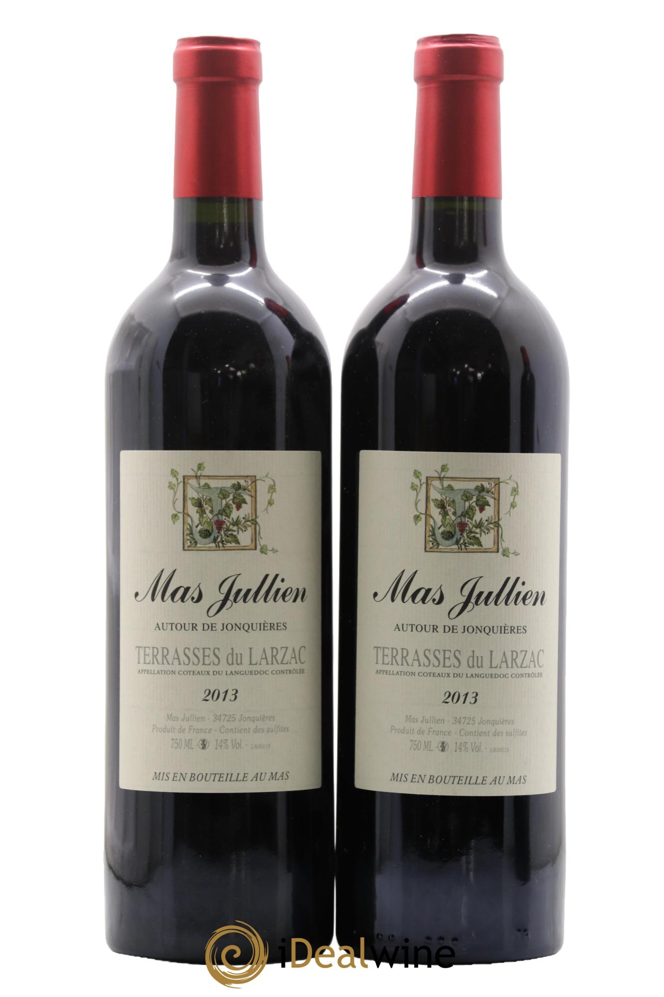 Coteaux du Languedoc - Terrasses du Larzac Mas Jullien  Autour de Jonquières Olivier Jullien 2013 - Lot de 2 bouteilles - 0