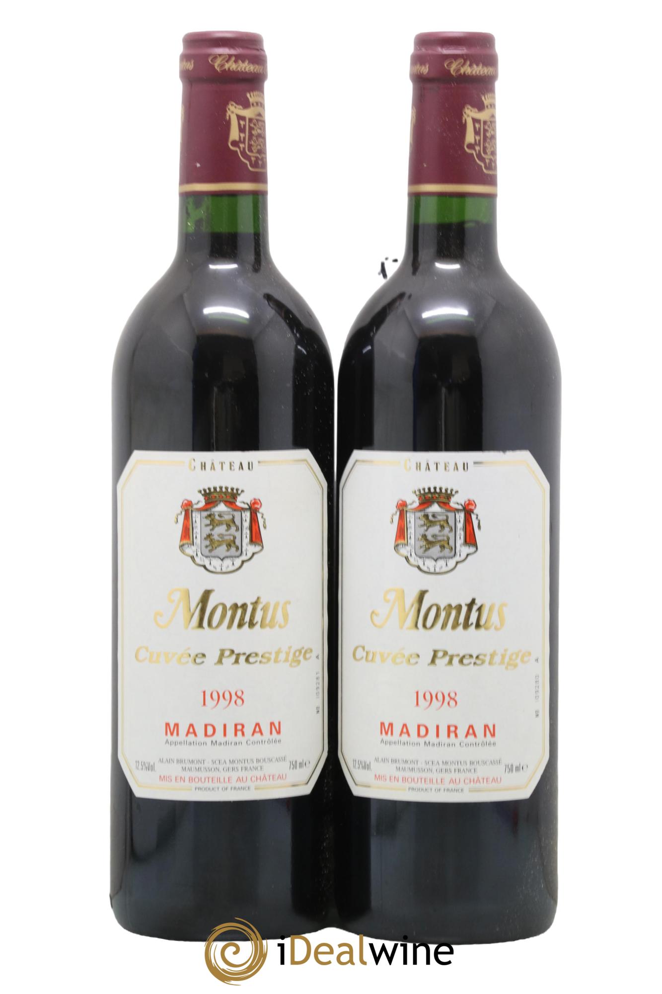 Madiran Château Montus-Prestige Alain Brumont 1998 - Lot de 2 bouteilles - 0