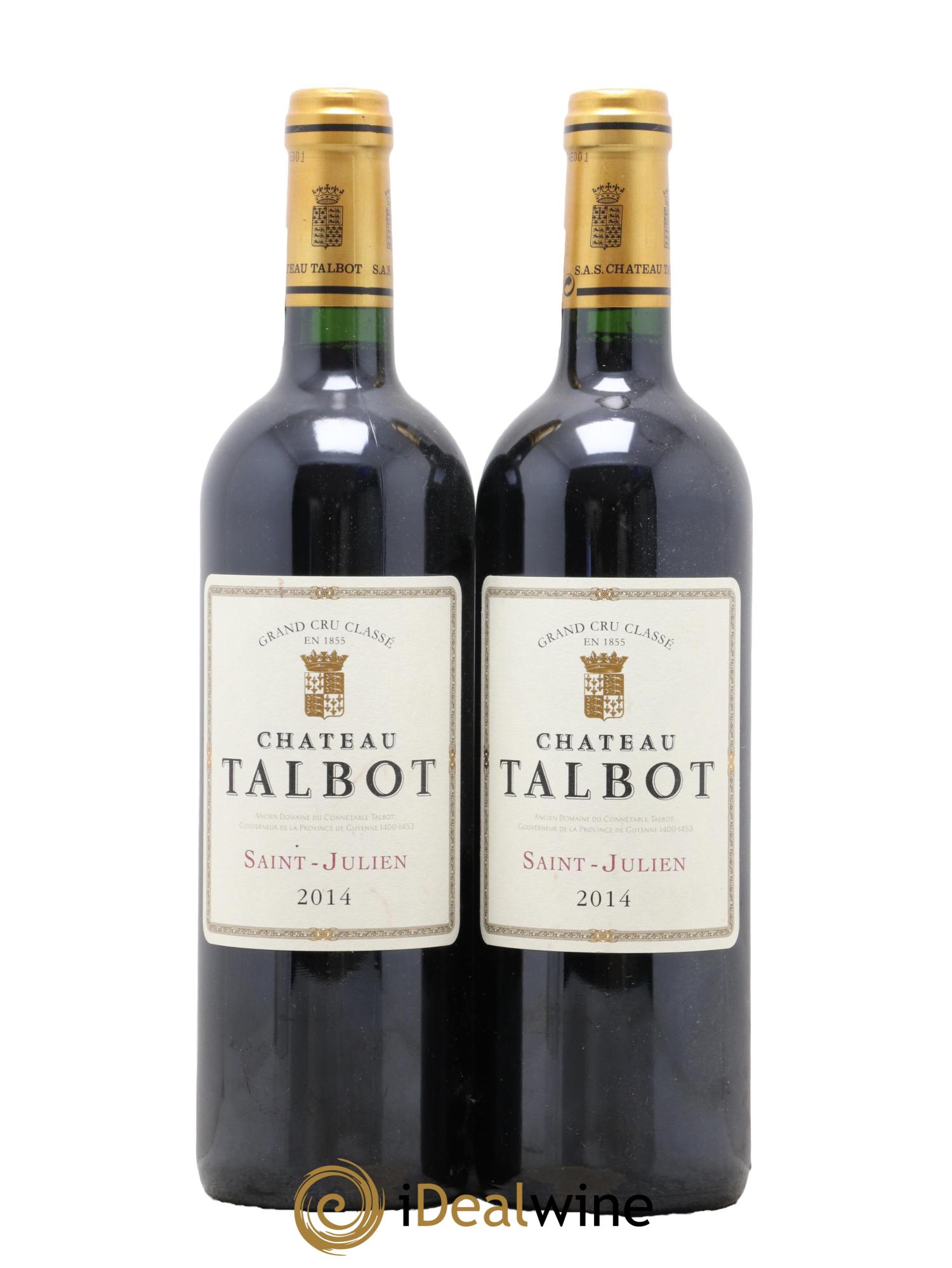 Château Talbot 4ème Grand Cru Classé 2014 - Posten von 2 Flaschen - 0