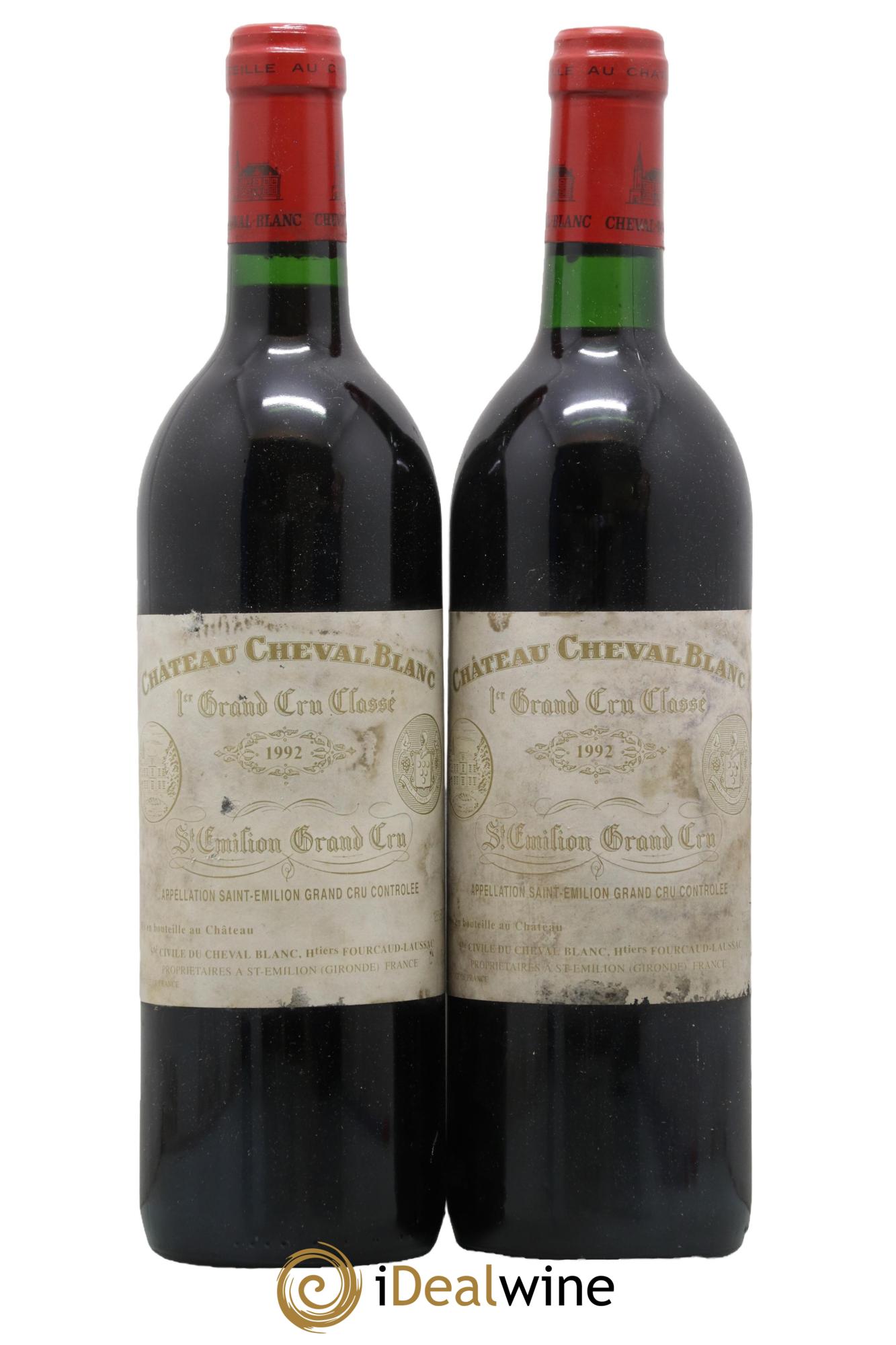 Château Cheval Blanc 1er Grand Cru Classé A 1992 - Lot of 2 bottles - 0