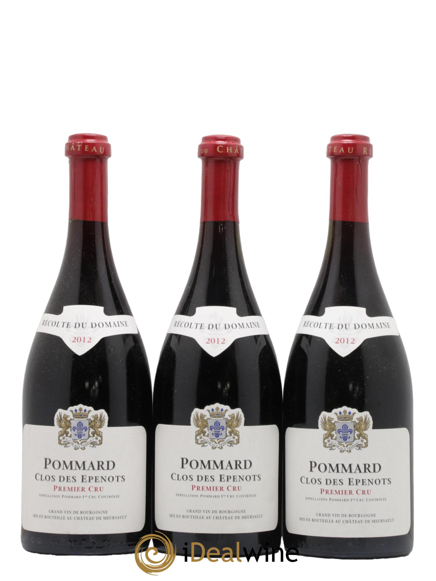 Pommard 1er Cru Clos des Epenots Château de Meursault  2012 - Posten von 3 Flaschen - 0