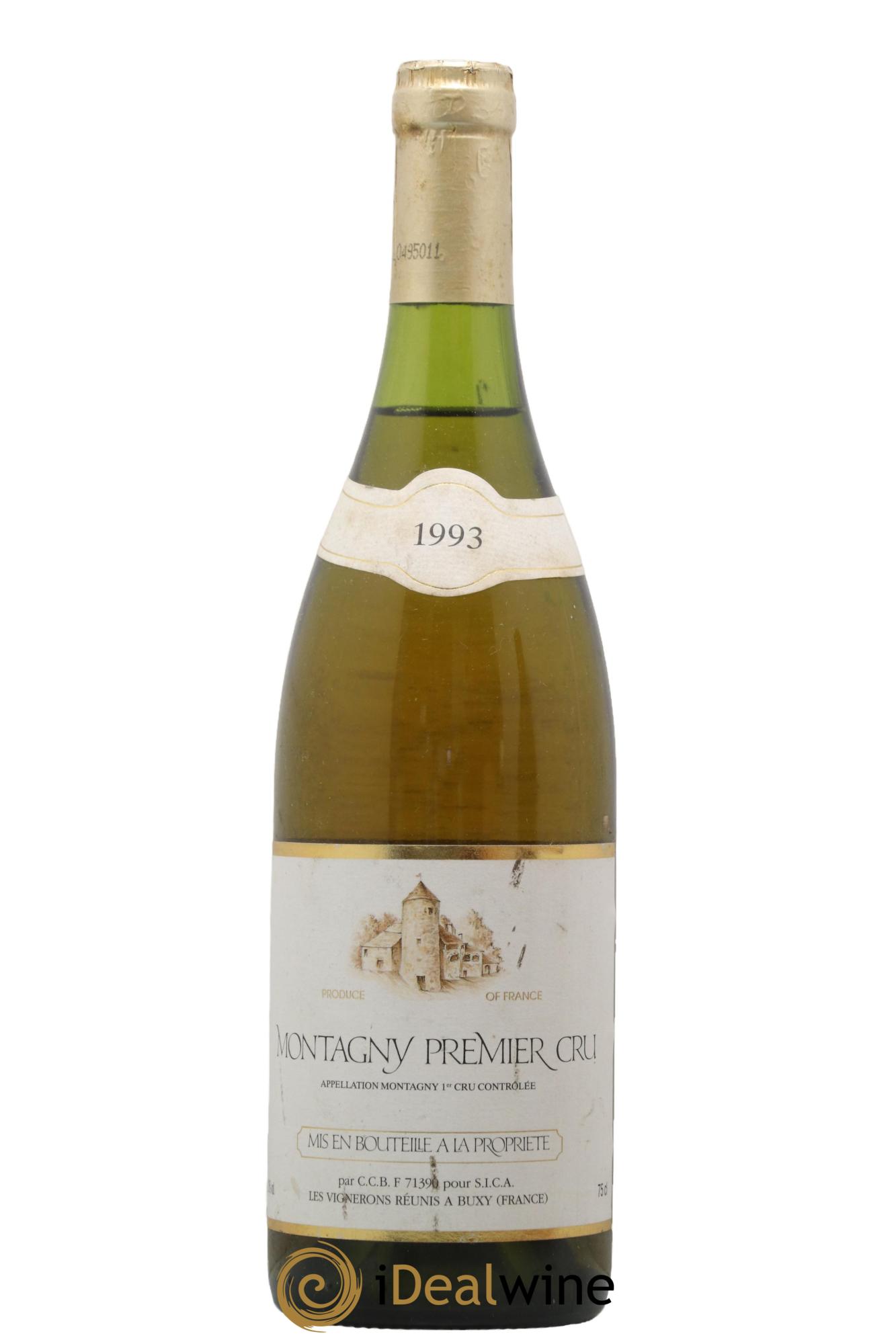 Montagny 1er Cru Les Vignerons Reunis à Buxy 1993 - Posten von 1 Flasche - 0