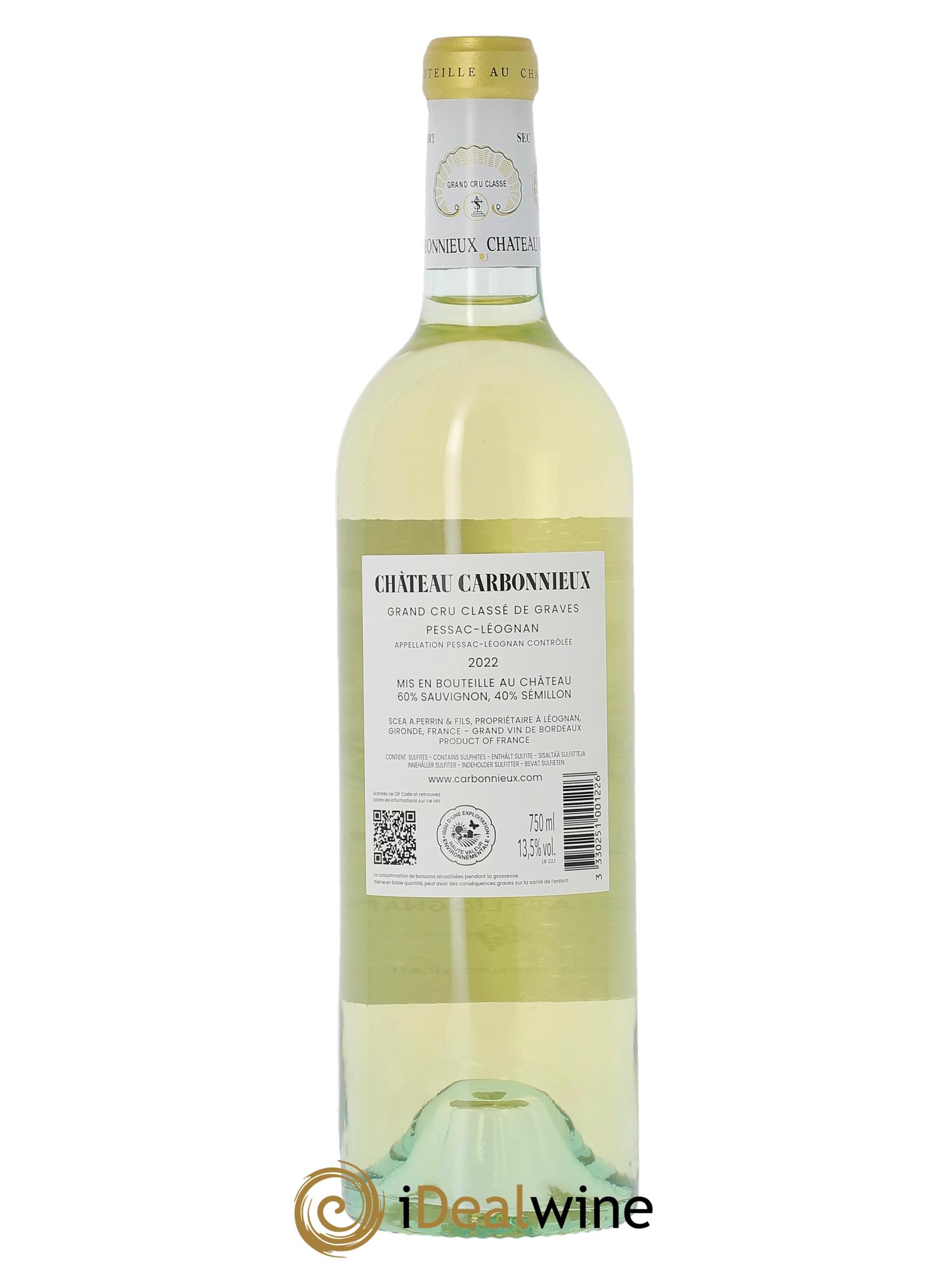 Château Carbonnieux Cru Classé de Graves (Original-holzkiste ab 6 bts) 2022 - Posten von 1 Flasche - 1