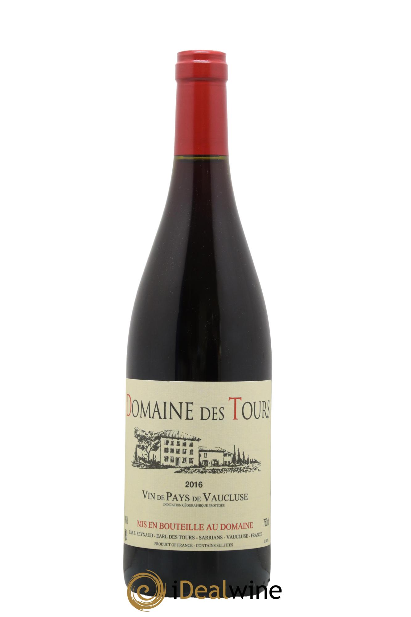 IGP Vaucluse (Vin de Pays de Vaucluse) Domaine des Tours Emmanuel Reynaud 2016 - Lot de 1 bouteille - 0