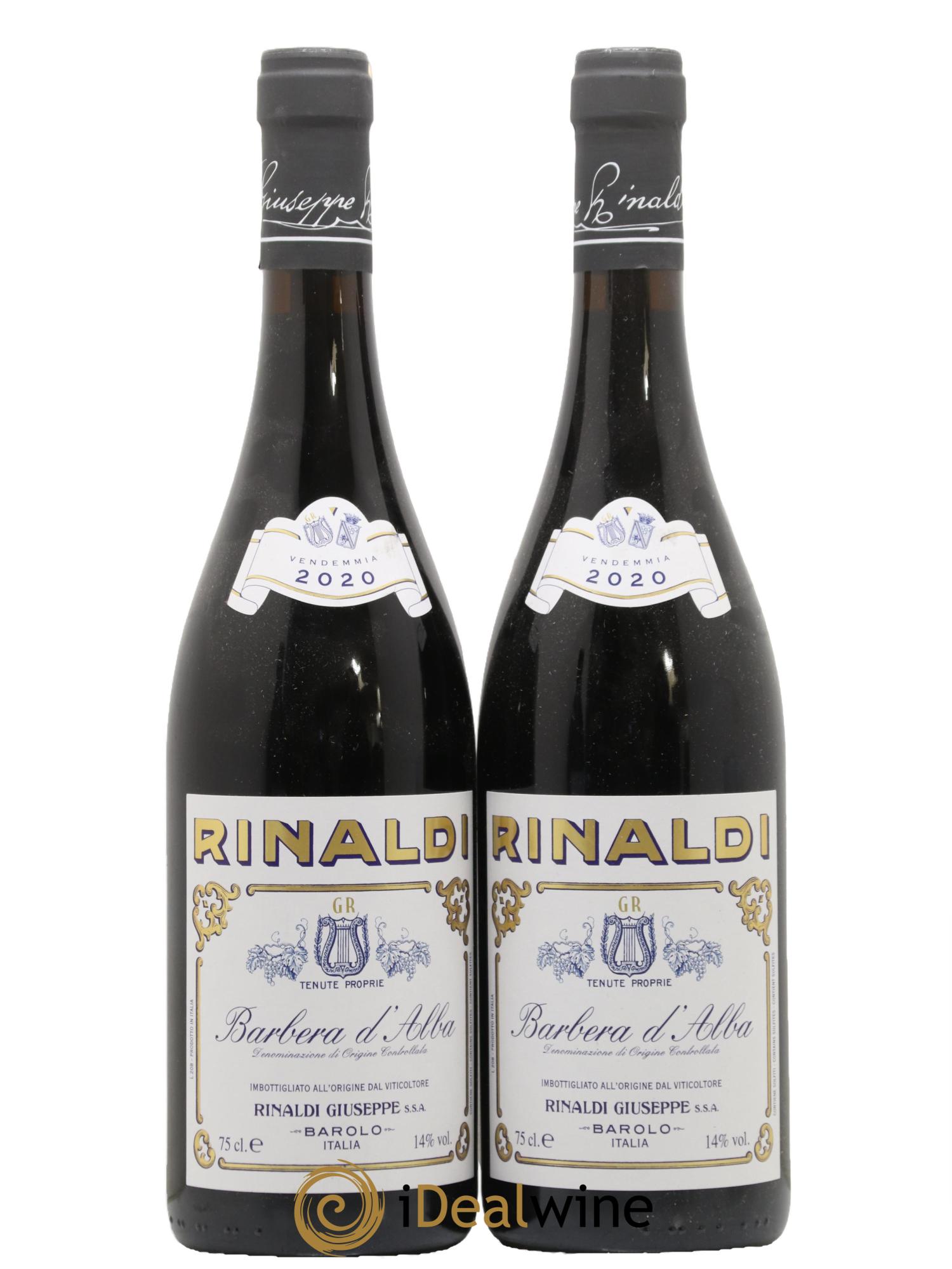 Barbera d'Alba DOC Rinaldi 2020 - Lot de 2 bouteilles - 0