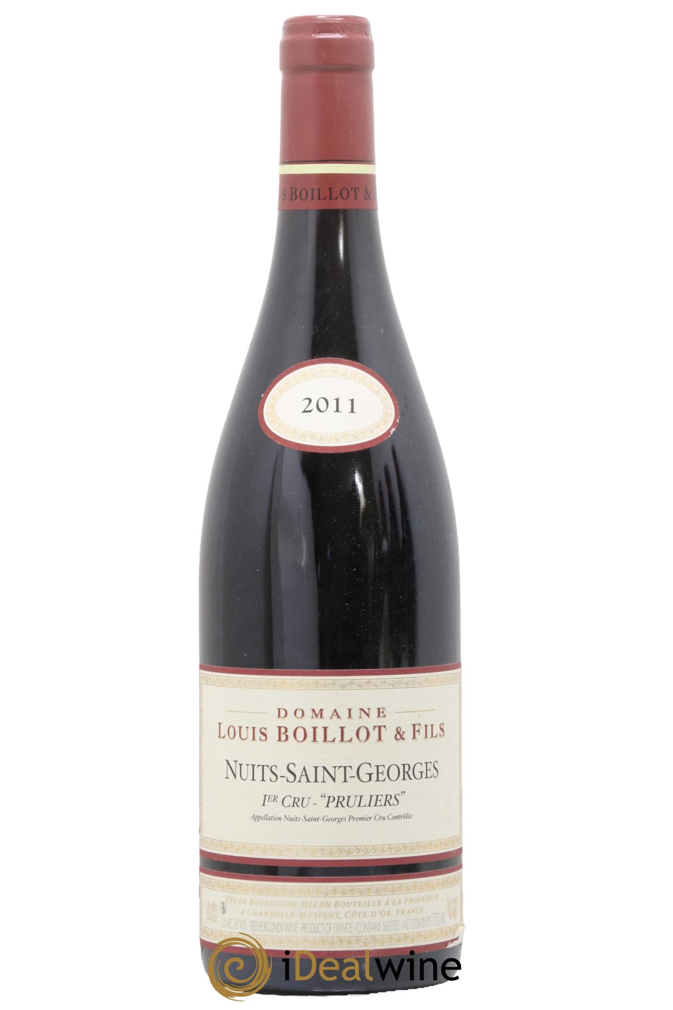 Nuits Saint-Georges 1er Cru Les Pruliers Louis Boillot et Fils 2011 - Lot de 1 bouteille - 0