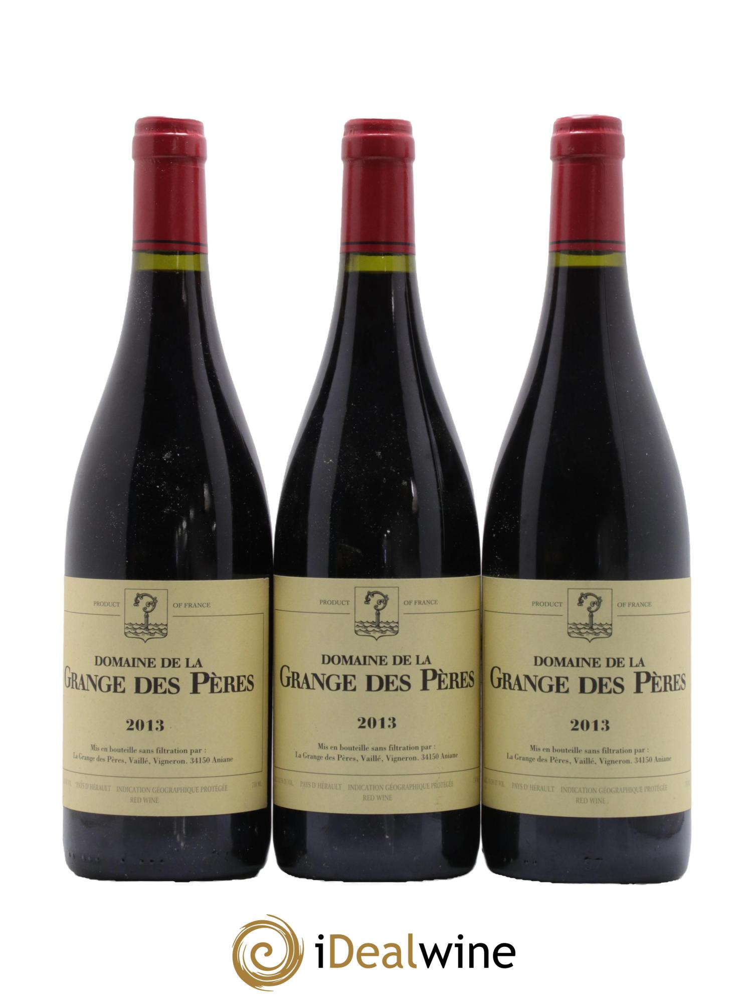 IGP Pays d'Hérault Grange des Pères Laurent Vaillé 2013 - Lot of 3 bottles - 0