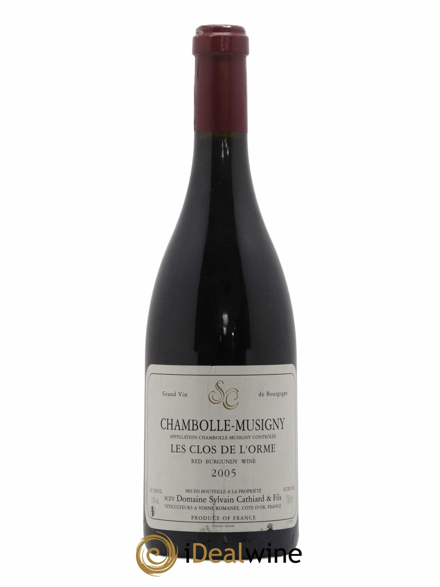 Chambolle-Musigny Les Clos de l'Orme Sylvain Cathiard & Fils  2005 - Lot de 1 bouteille - 0