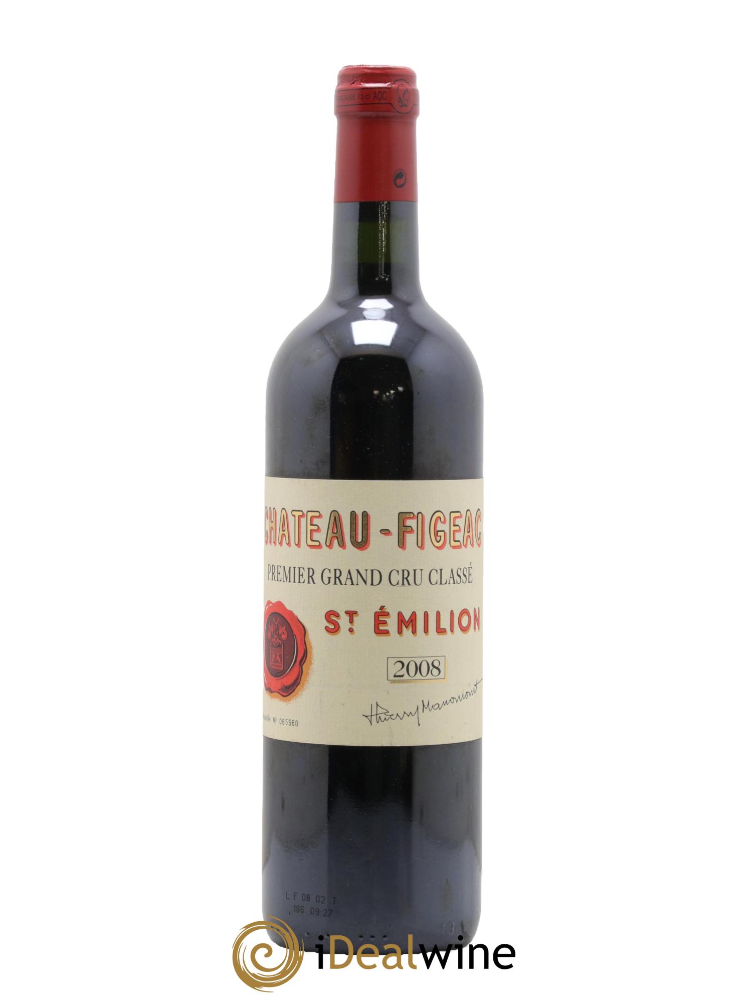 Château Figeac 1er Grand Cru Classé A 2008 - Lot of 1 bottle - 0