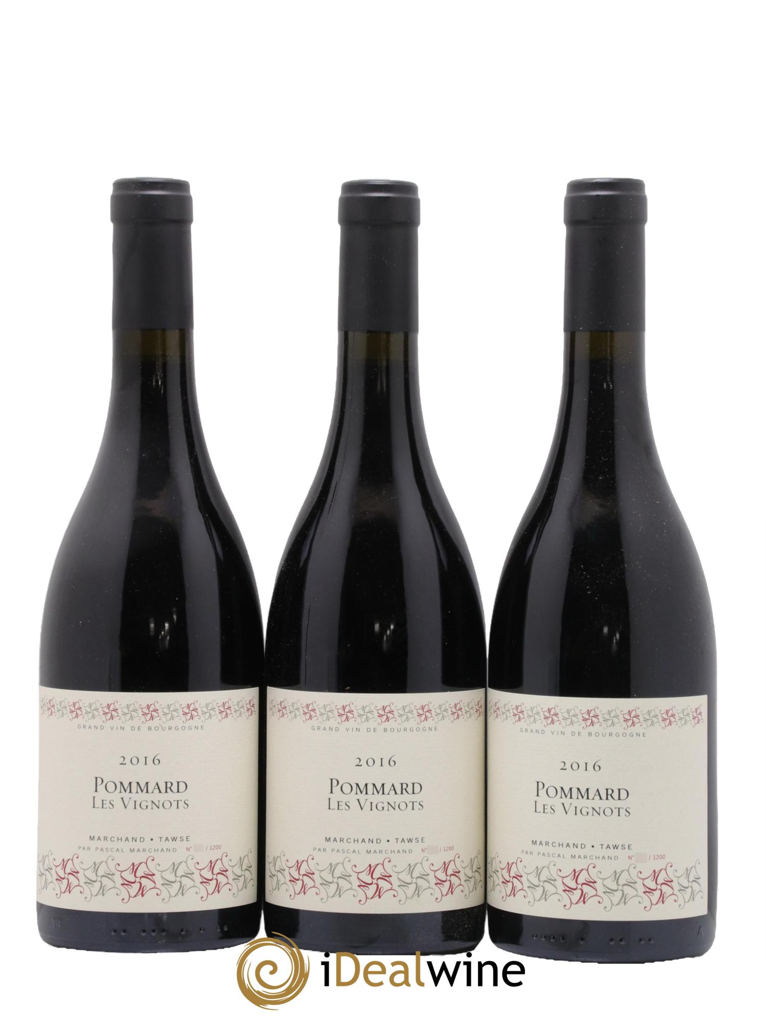 Pommard Les Vignots Domaine Marchand-Tawse 2016 - Lotto di 3 bottiglie - 0