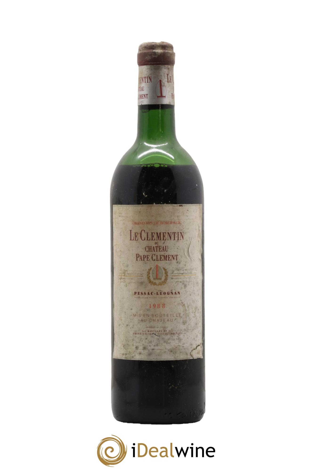 Le Clémentin de Pape Clément Second Vin 1988 - Posten von 1 Flasche - 0