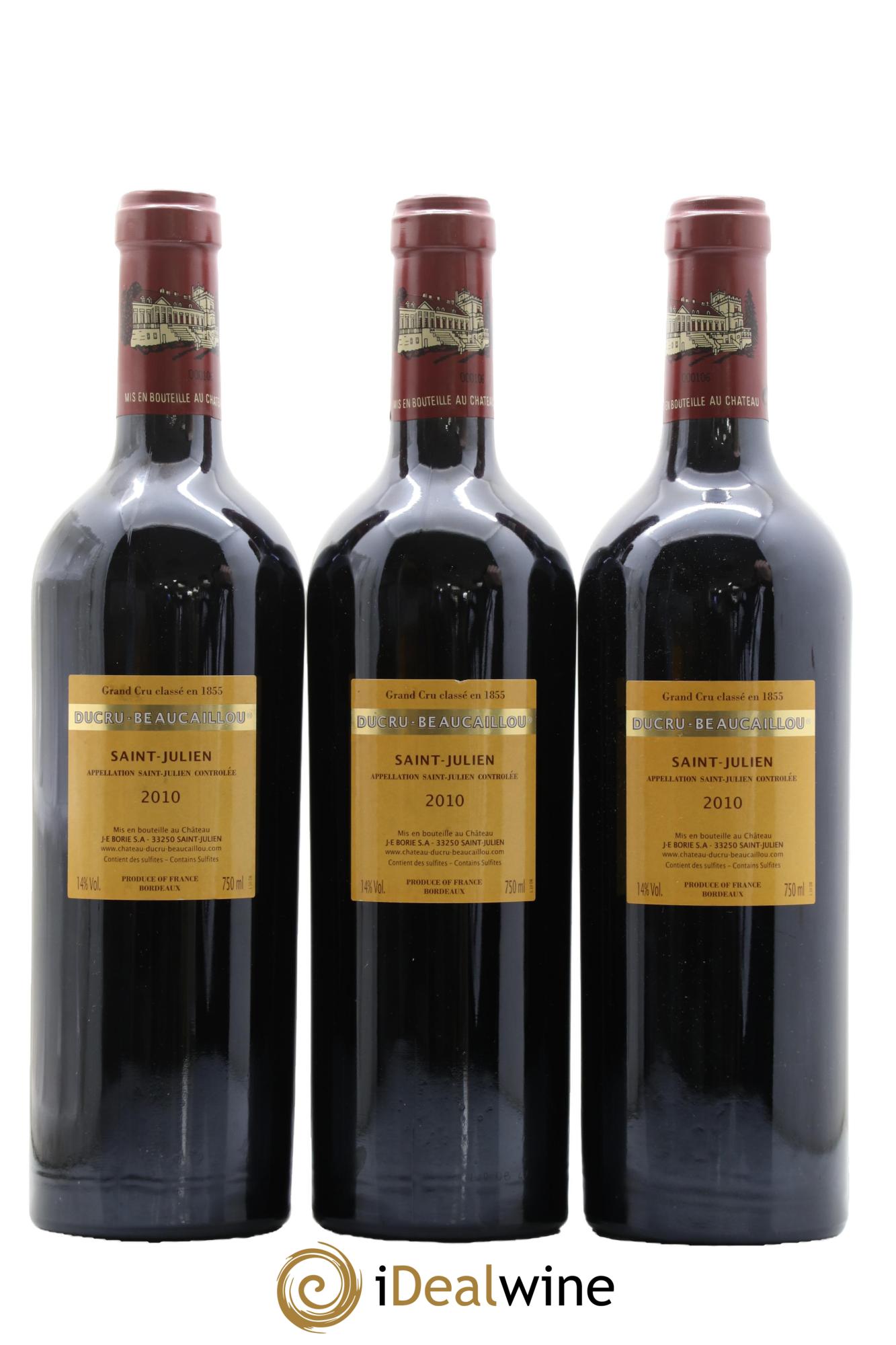 Château Ducru Beaucaillou 2ème Grand Cru Classé 2010 - Lot of 3 bottles - 1