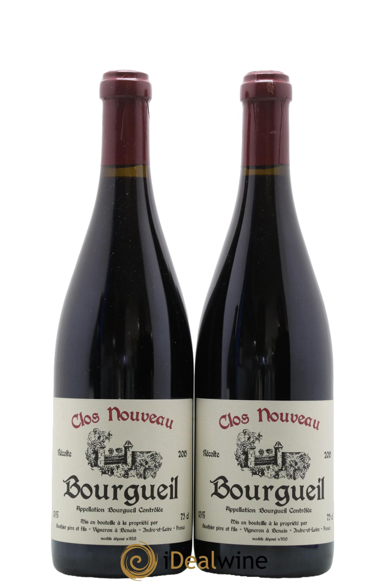 Bourgueil Clos Nouveau Domaine du Bel Air 2015 - Lotto di 2 bottiglie - 0