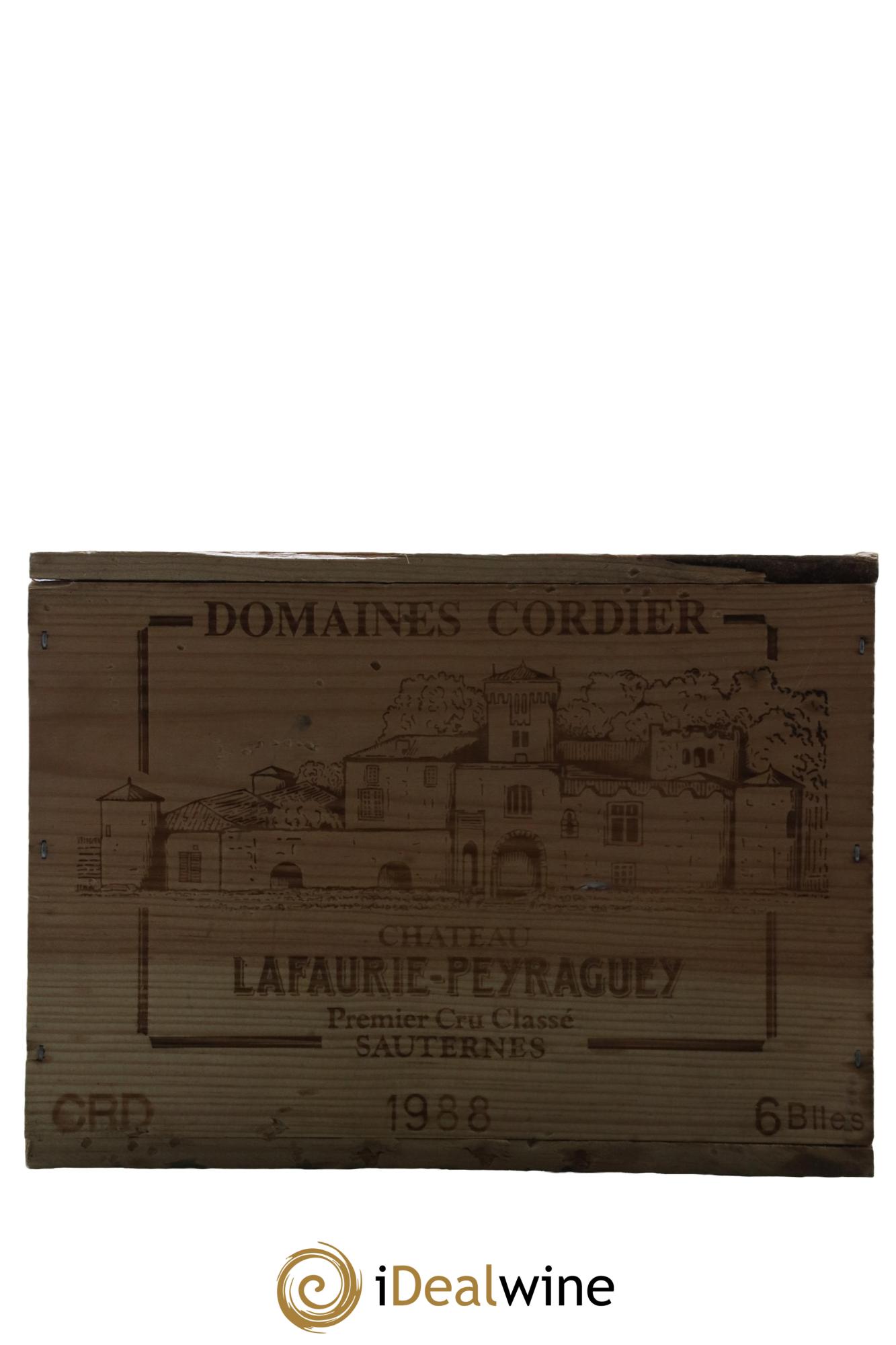 Château Lafaurie-Peyraguey 1er Grand Cru Classé  1988 - Lot of 6 bottles - 1