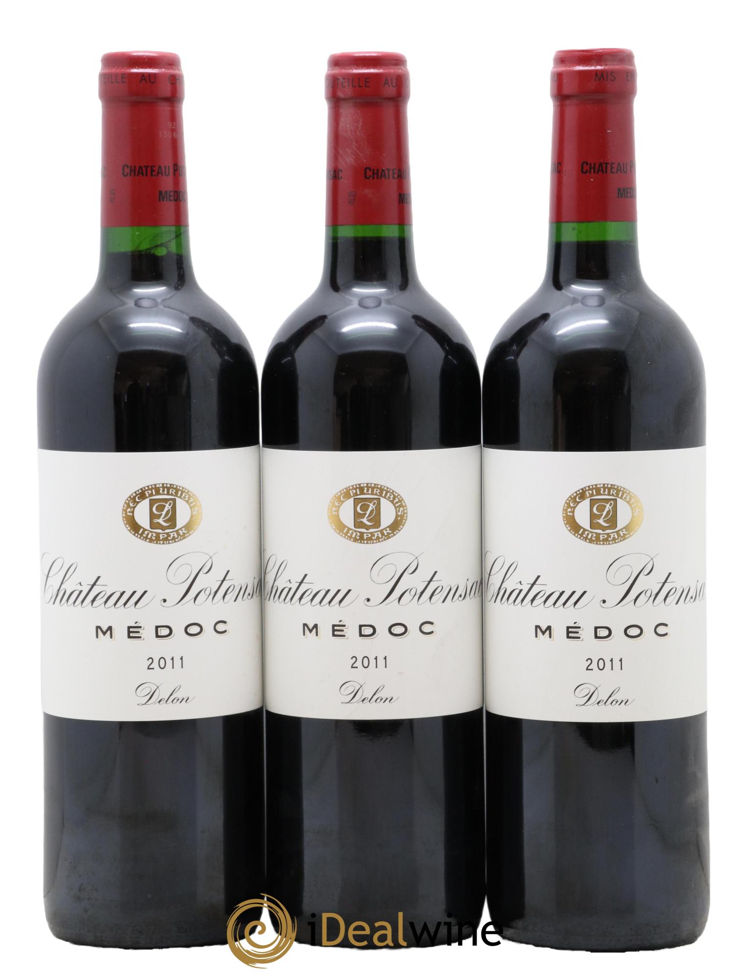 Château Potensac  2011 - Lotto di 3 bottiglie - 0