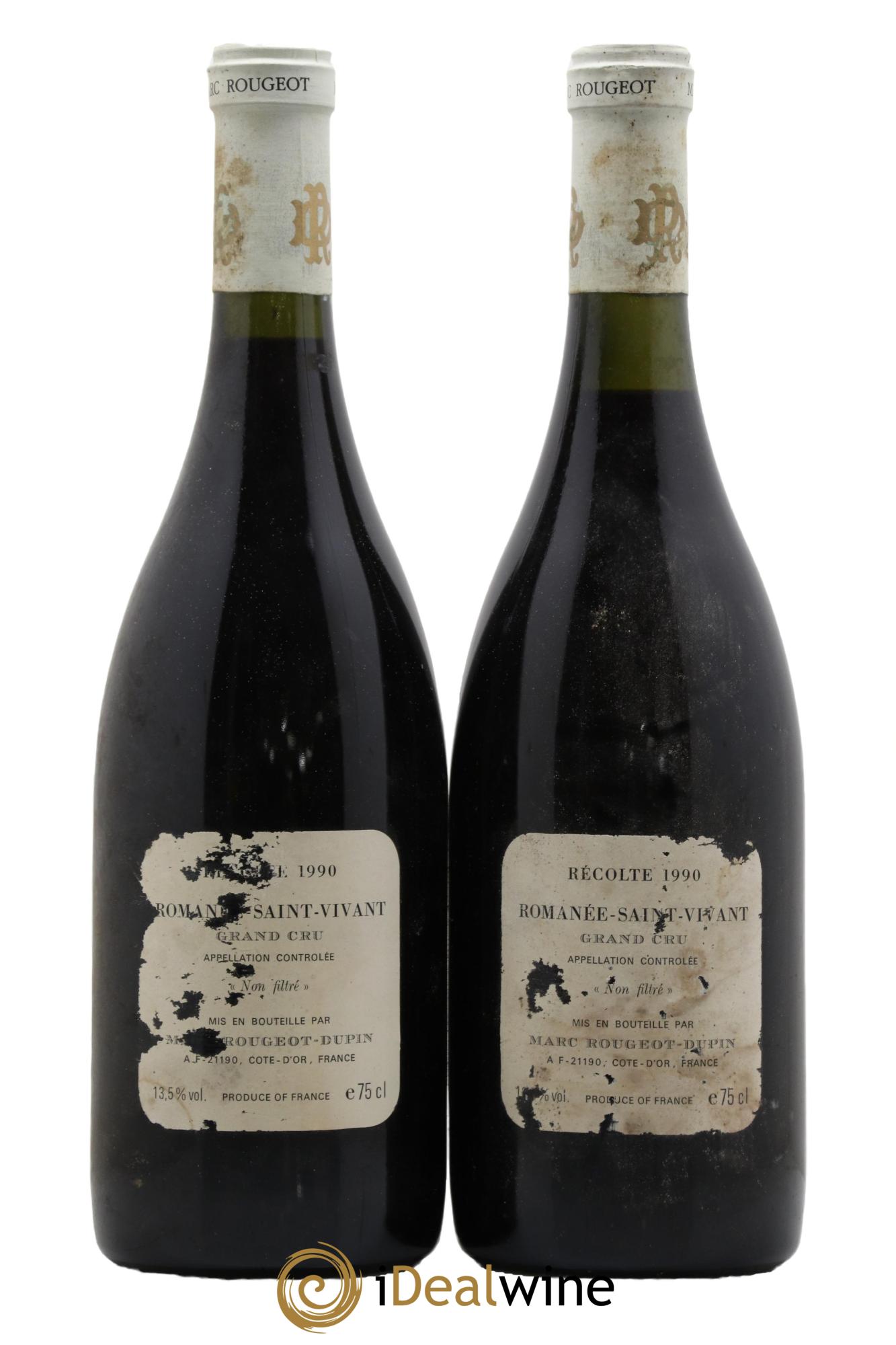 Romanée-Saint-Vivant Grand Cru Marc Rougeot-Dupin 1990 - Lot de 2 bouteilles - 1