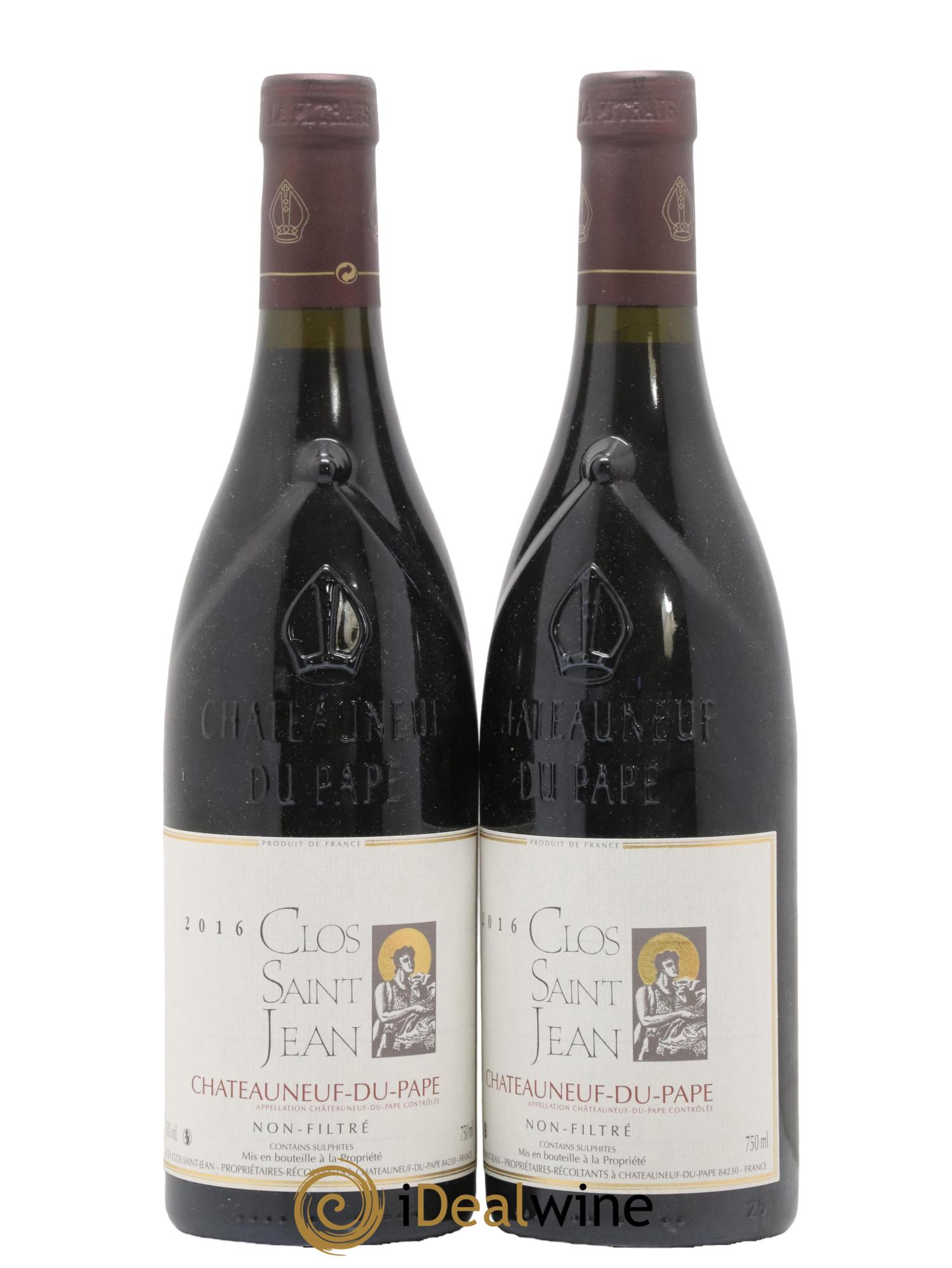 Châteauneuf-du-Pape Clos Saint-Jean Pascal et Vincent Maurel 2016 - Posten von 2 Flaschen - 0