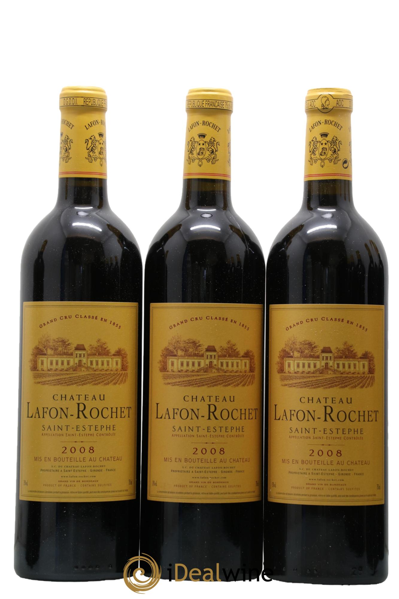 Château Lafon Rochet 4ème Grand Cru Classé 2008 - Lot de 12 bouteilles - 2