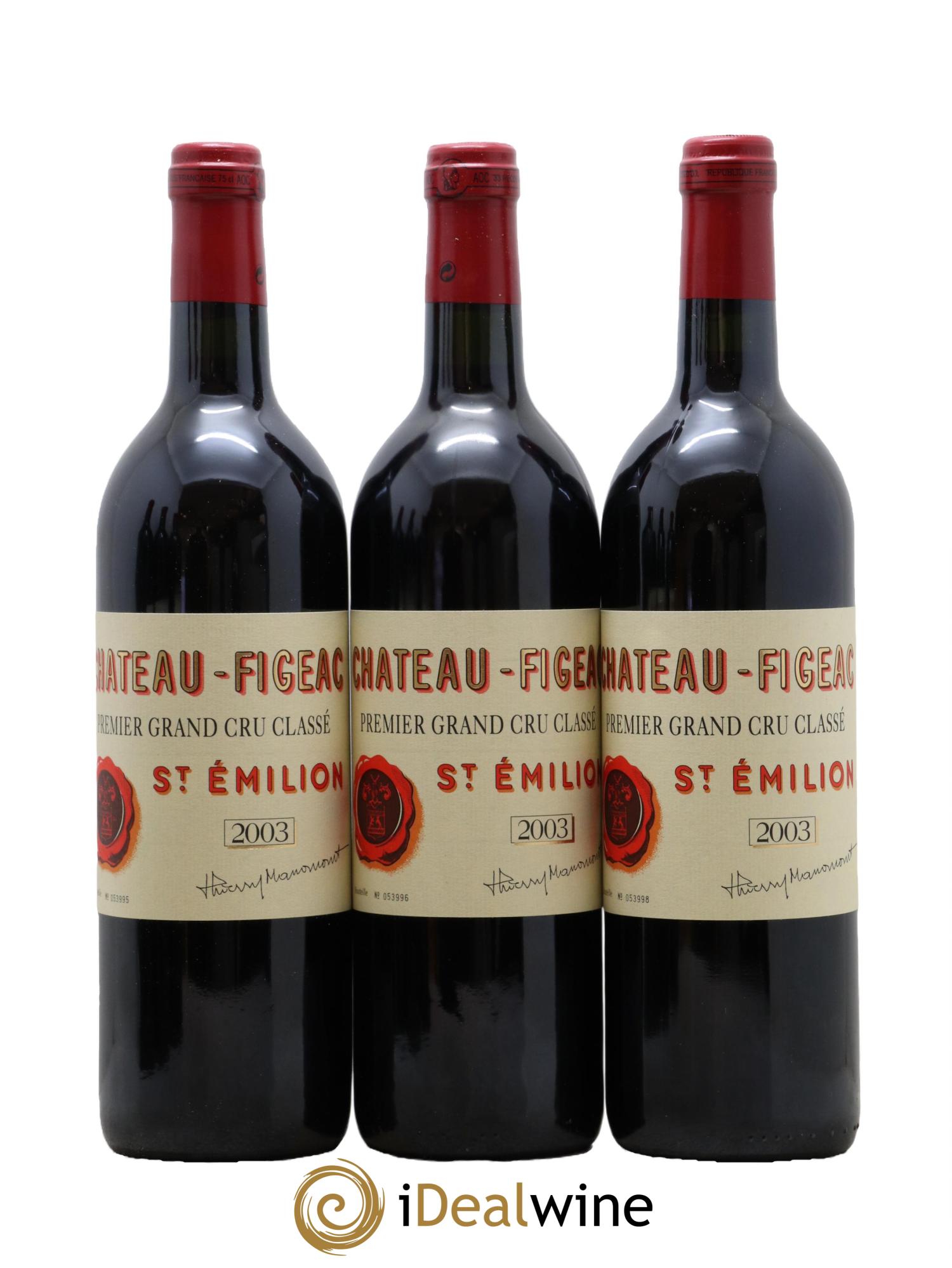 Château Figeac 1er Grand Cru Classé A 2003 - Lotto di 6 bottiglie - 2