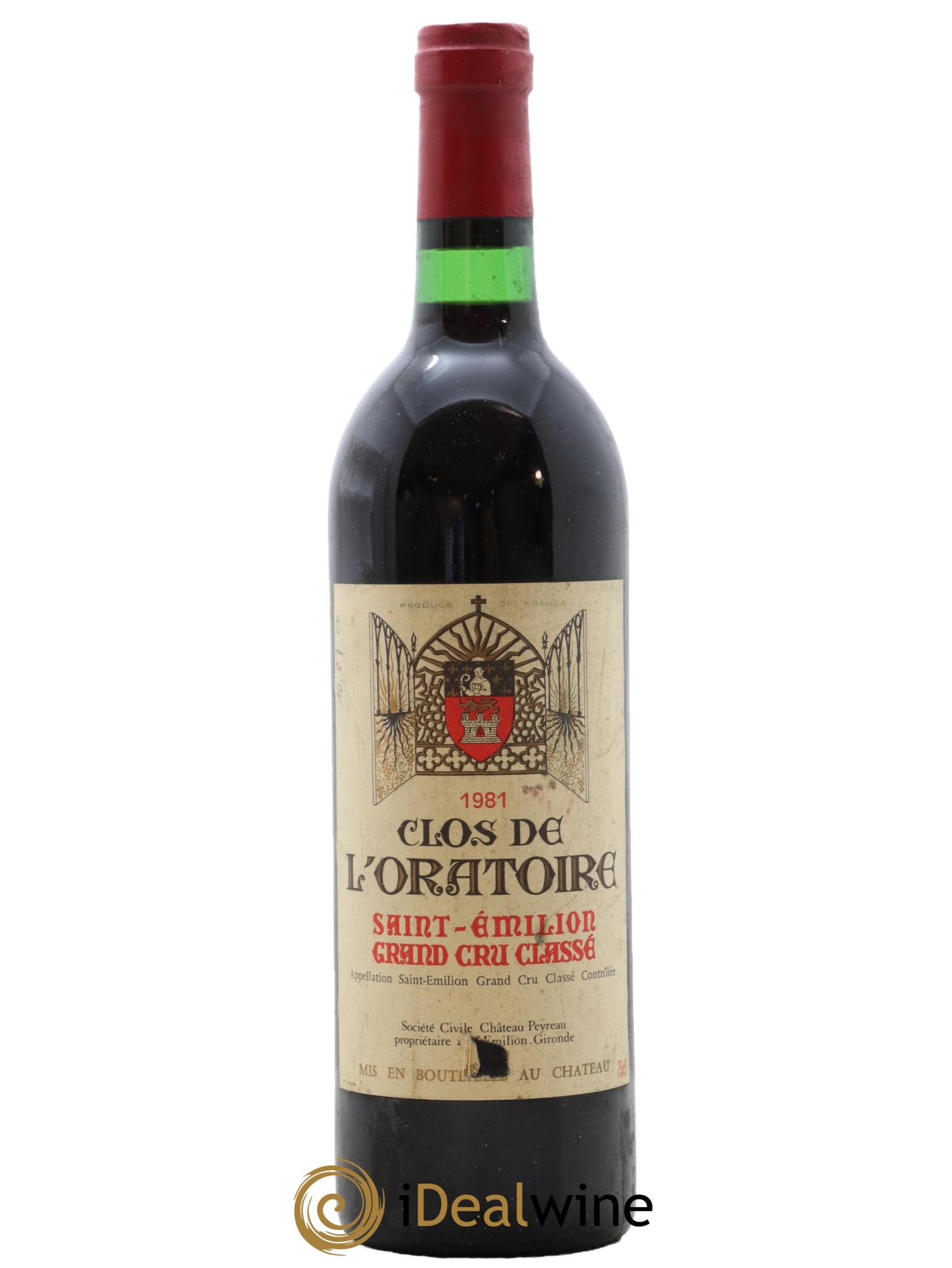 Clos de l'Oratoire Grand Cru Classé 1981 - Lot of 1 bottle - 0