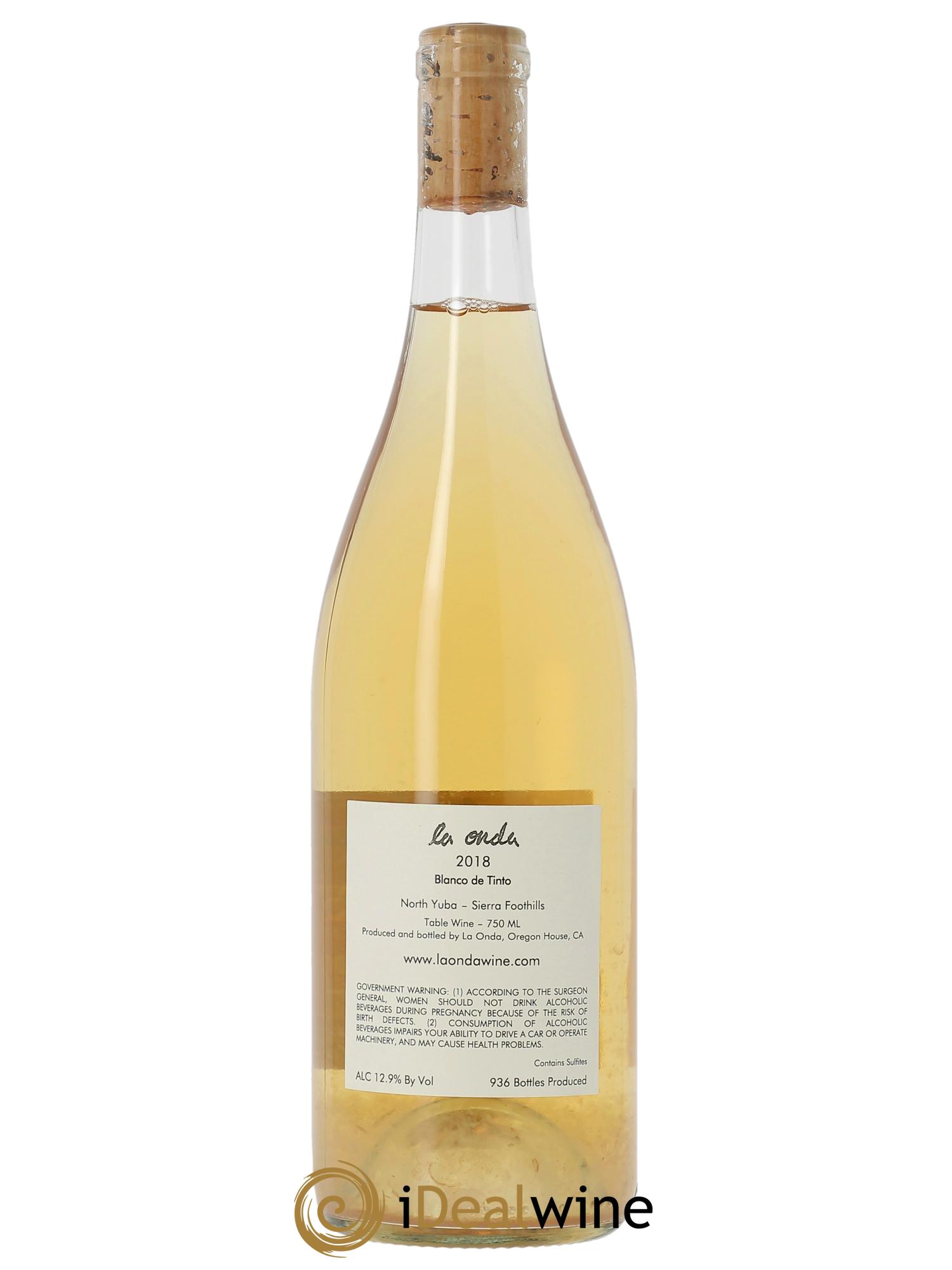 North Yuba La Onda Blanco de Tinto   2018 - Lot de 1 bouteille - 1