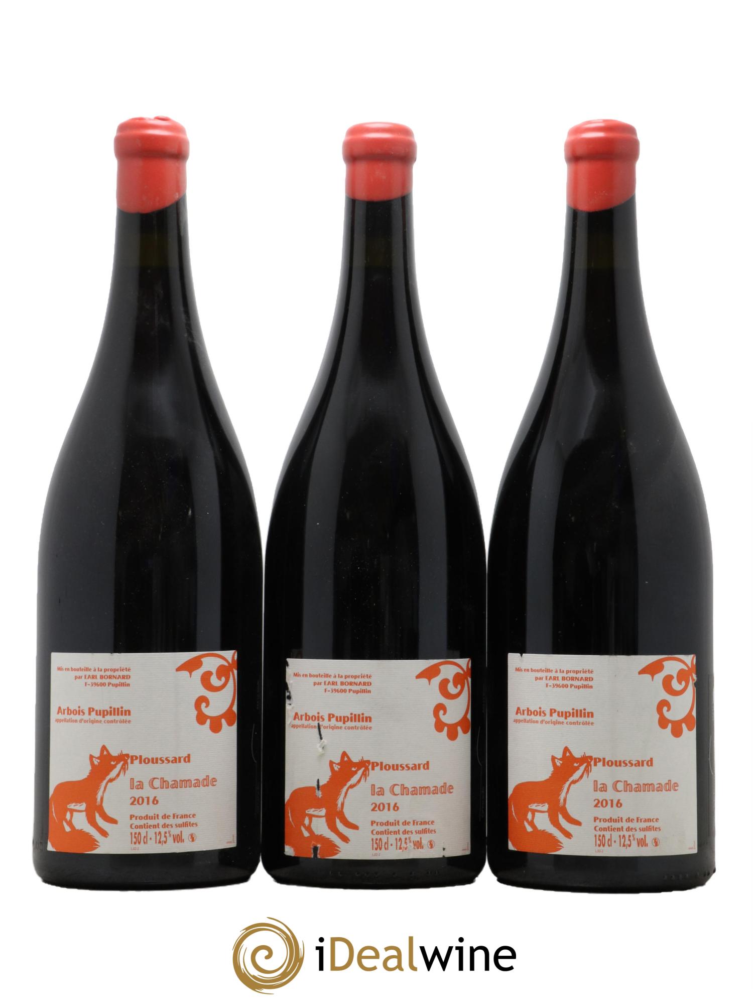 Arbois Pupillin Ploussard La Chamade Bornard 2016 - Posten von 3 Magnum - 0