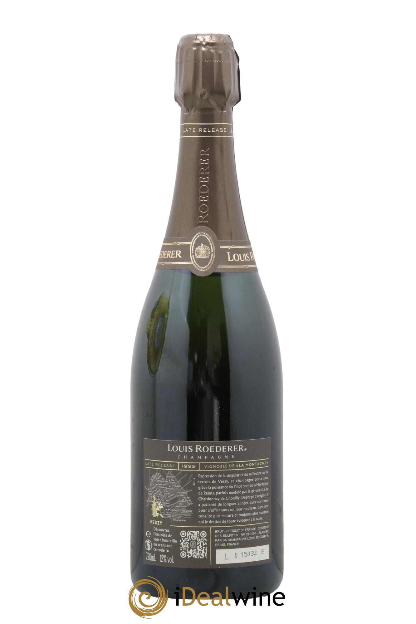 Late Release Louis Roederer 1999 - Posten von 1 Flasche - 2