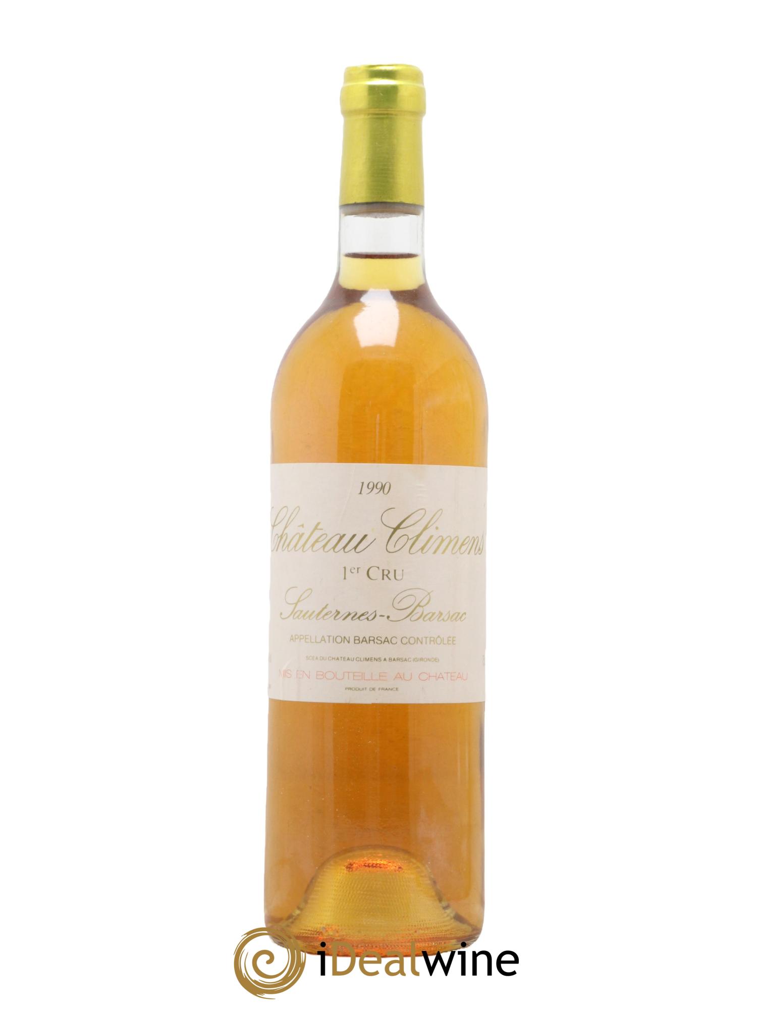 Château Climens 1er Grand Cru Classé 1990 - Lot de 1 bouteille - 0