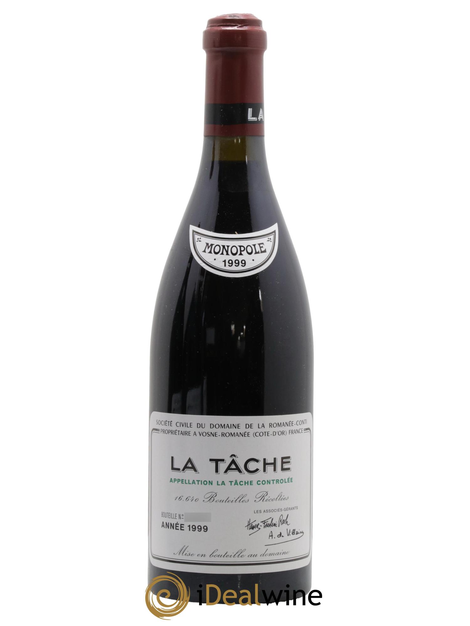 La Tâche Grand Cru Domaine de la Romanée-Conti 1999 - Lotto di 1 bottiglia - 0