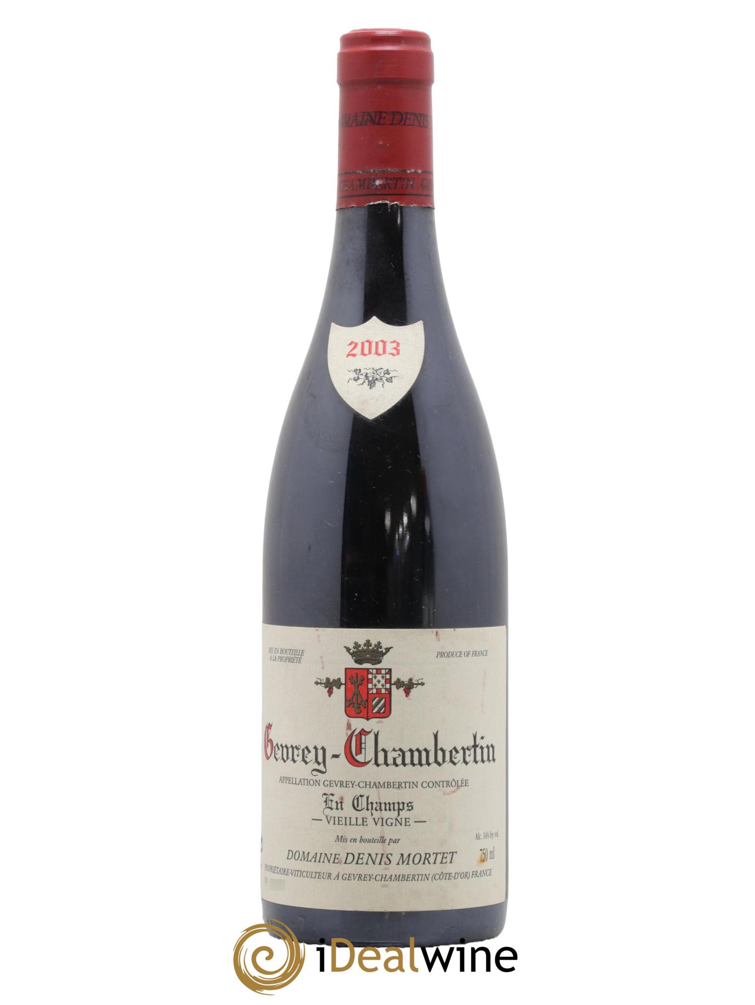 Gevrey-Chambertin En Champs Vieille Vigne Denis Mortet (Domaine)  2003 - Lotto di 1 bottiglia - 0