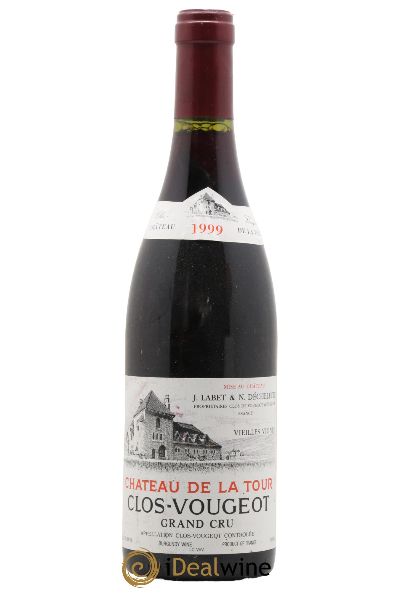 Clos de Vougeot Grand Cru Vieilles Vignes Château de La Tour 1999 - Lot de 1 bouteille - 0