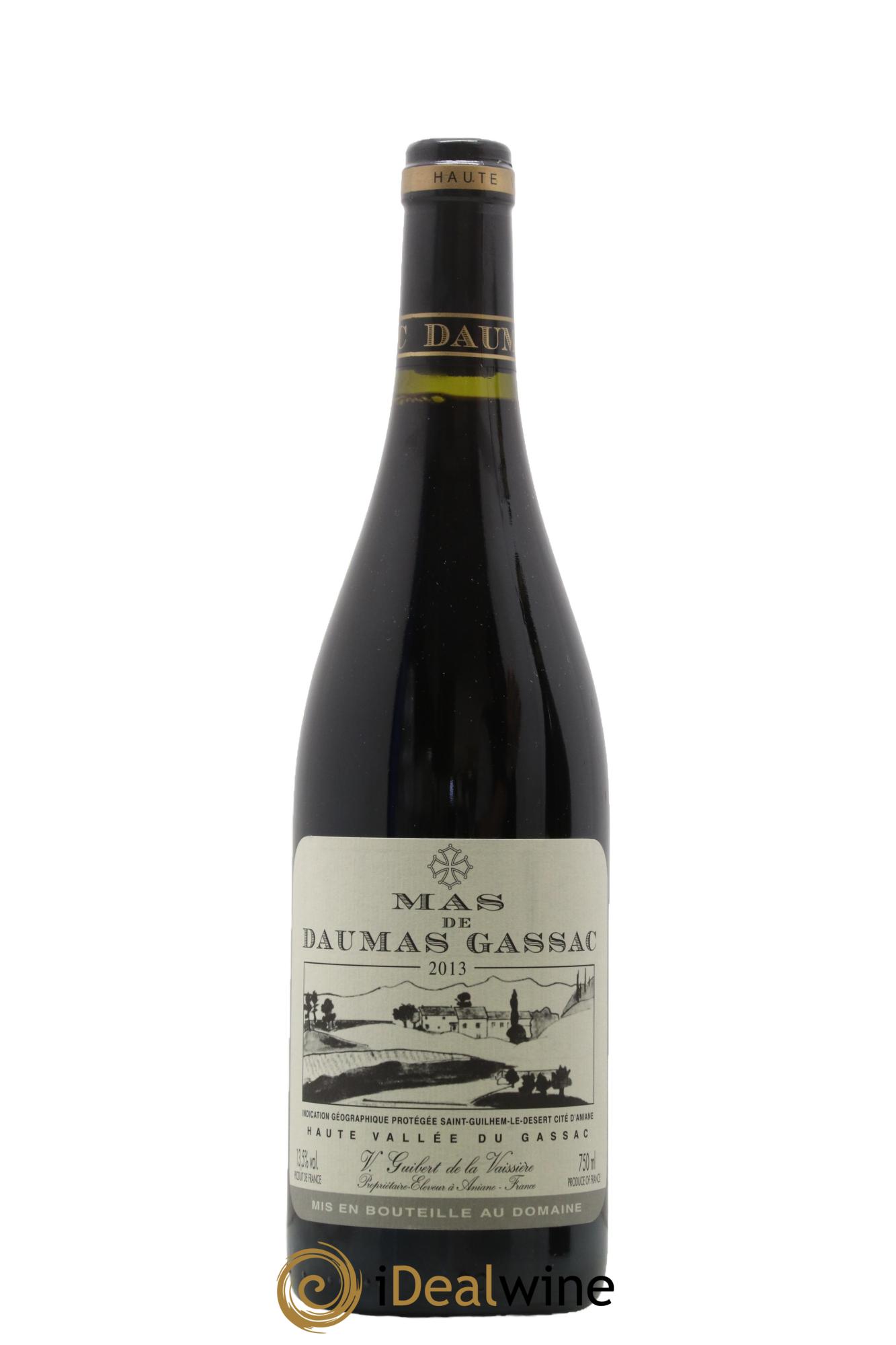 IGP St Guilhem-le-Désert - Cité d'Aniane Mas Daumas Gassac Famille Guibert de La Vaissière 2013 - Lot of 1 bottle - 0