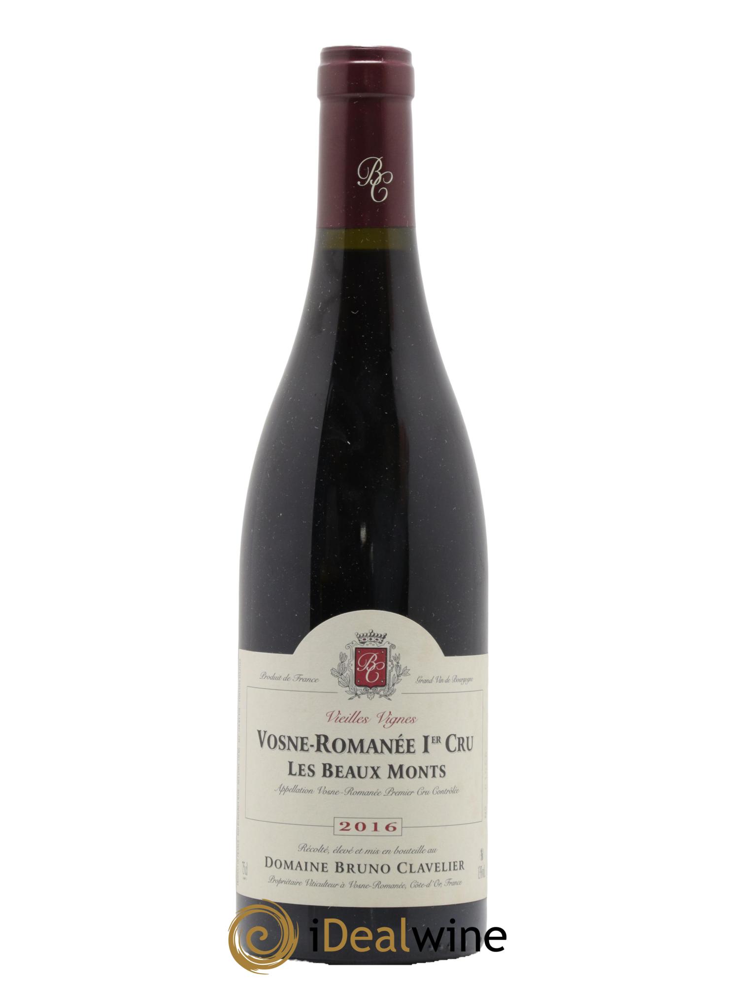 Vosne-Romanée 1er Cru Les Beaux Monts Vieilles vignes  Bruno Clavelier 2016 - Lot de 1 bouteille - 0