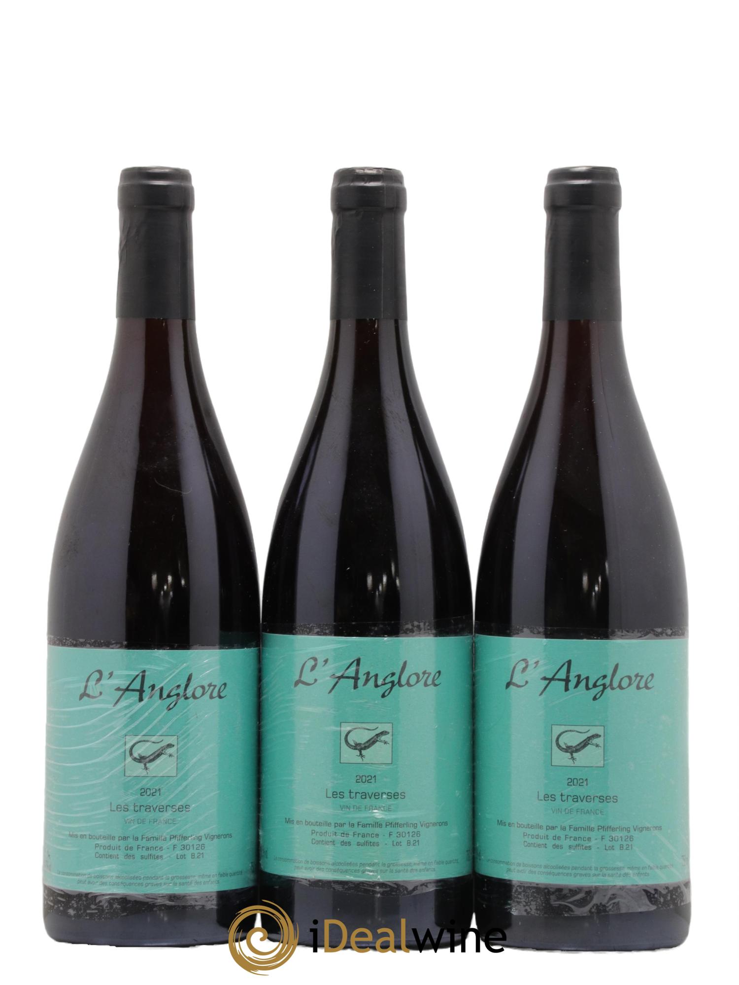 Vin de France Les Traverses L'Anglore  2021 - Lot de 3 bouteilles - 0