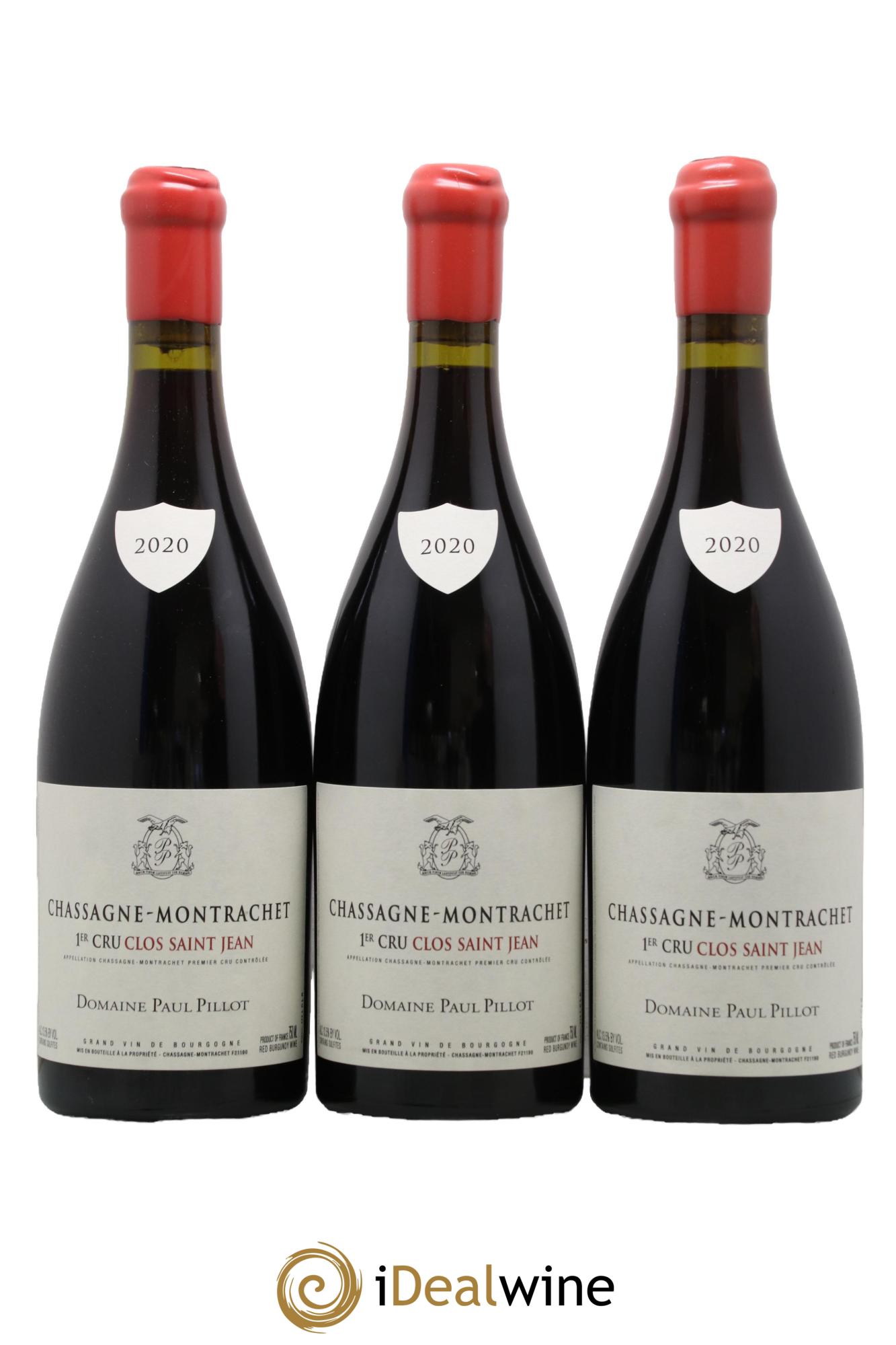 Chassagne-Montrachet 1er Cru Clos Saint-Jean Paul Pillot (Domaine) 2020 - Posten von 3 Flaschen - 0