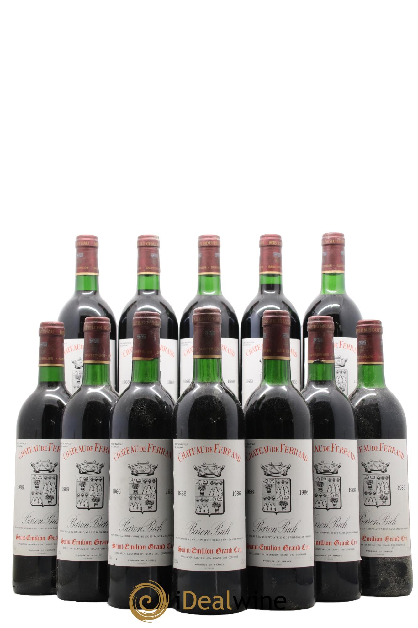 Château Ferrand 1986 - Lot of 12 bottles - 0