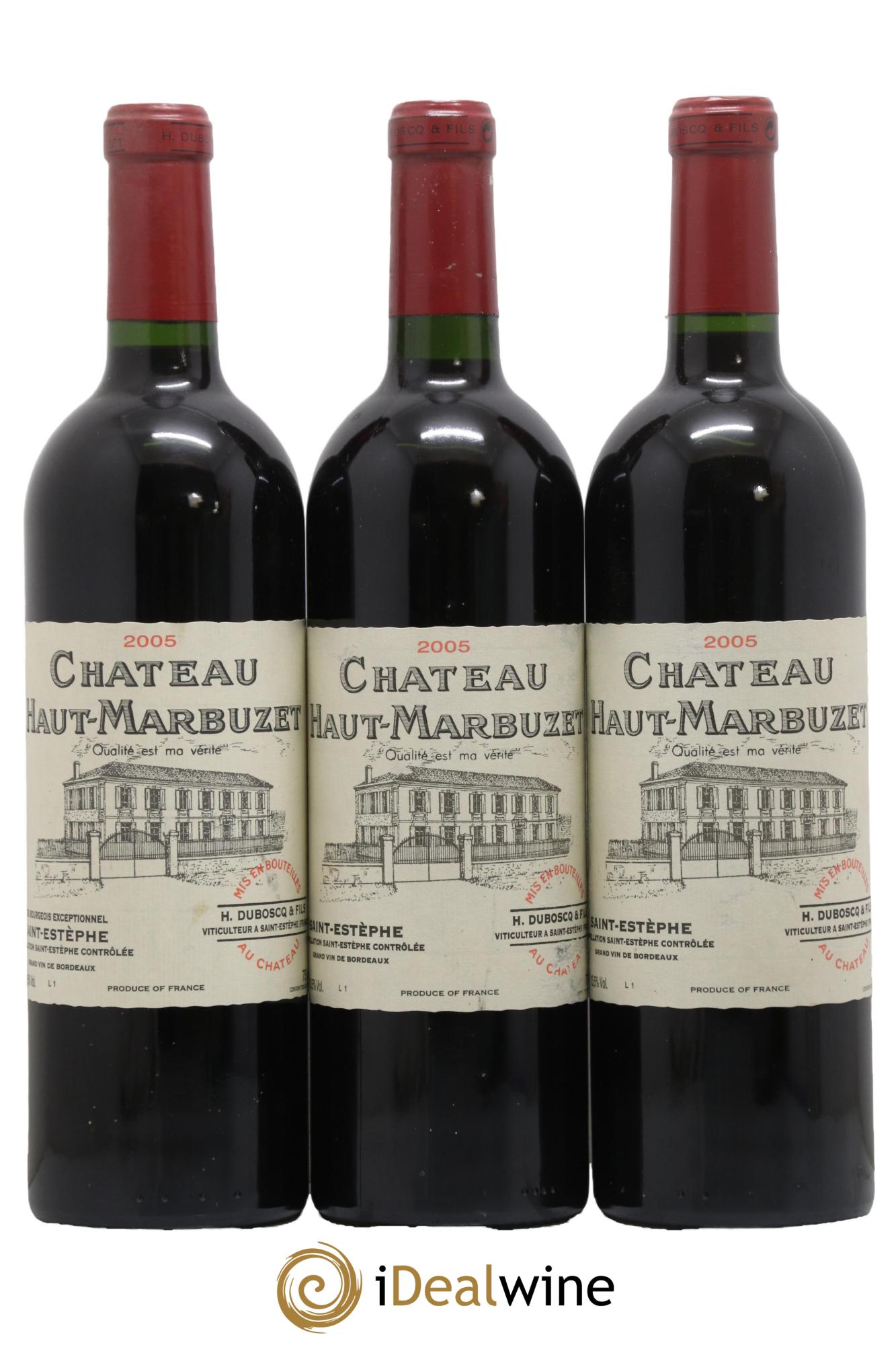 Château Haut Marbuzet 2005 - Lot de 3 bouteilles - 0