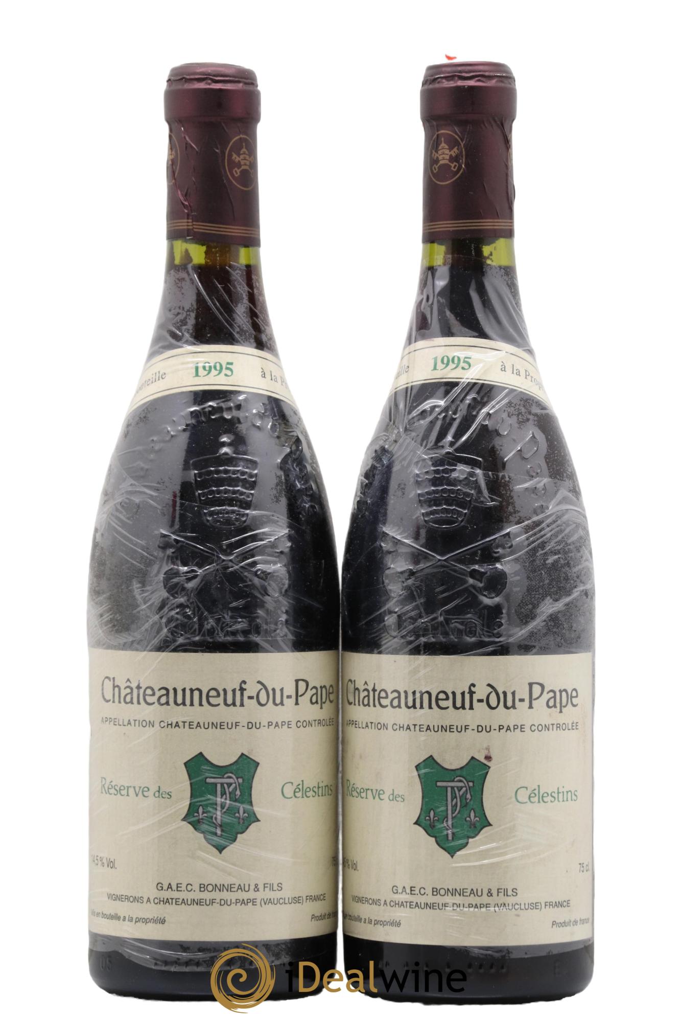 Châteauneuf-du-Pape Réserve des Célestins Henri Bonneau & Fils 1995 - Lot de 2 bouteilles - 0