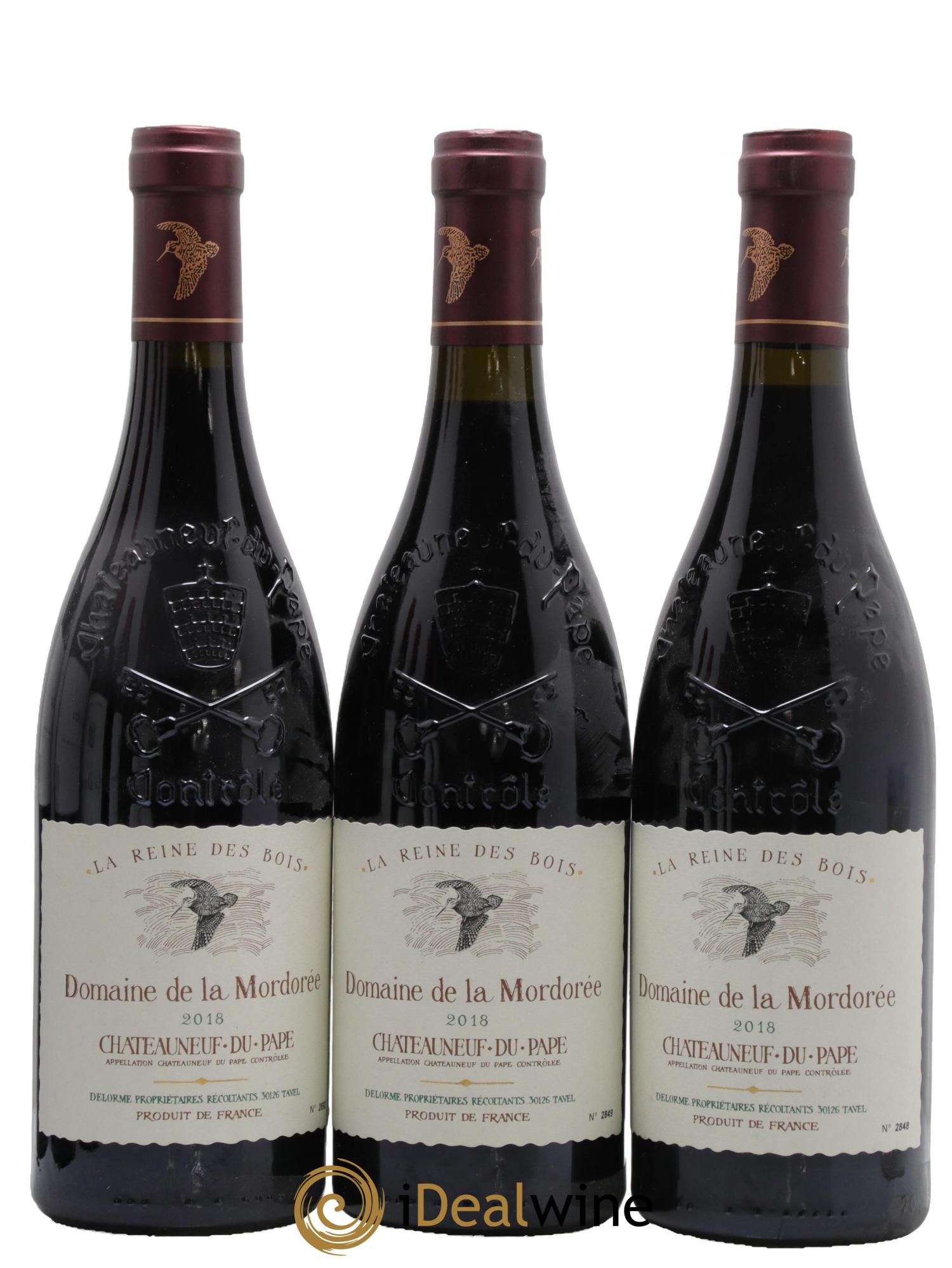 Châteauneuf-du-Pape  Cuvée de la Reine des Bois La Mordorée (Domaine de) 2018 - Lotto di 3 bottiglie - 0