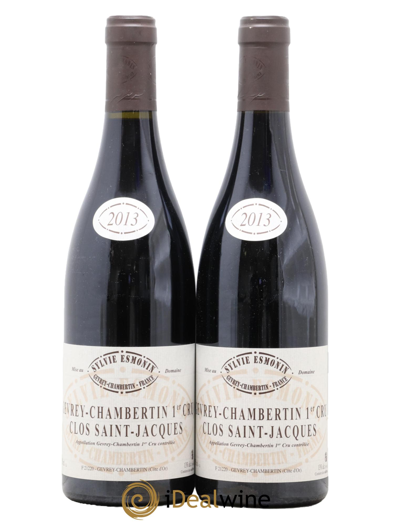 Gevrey-Chambertin 1er Cru Clos Saint Jacques Sylvie Esmonin 2013 - Lot de 2 bouteilles - 0