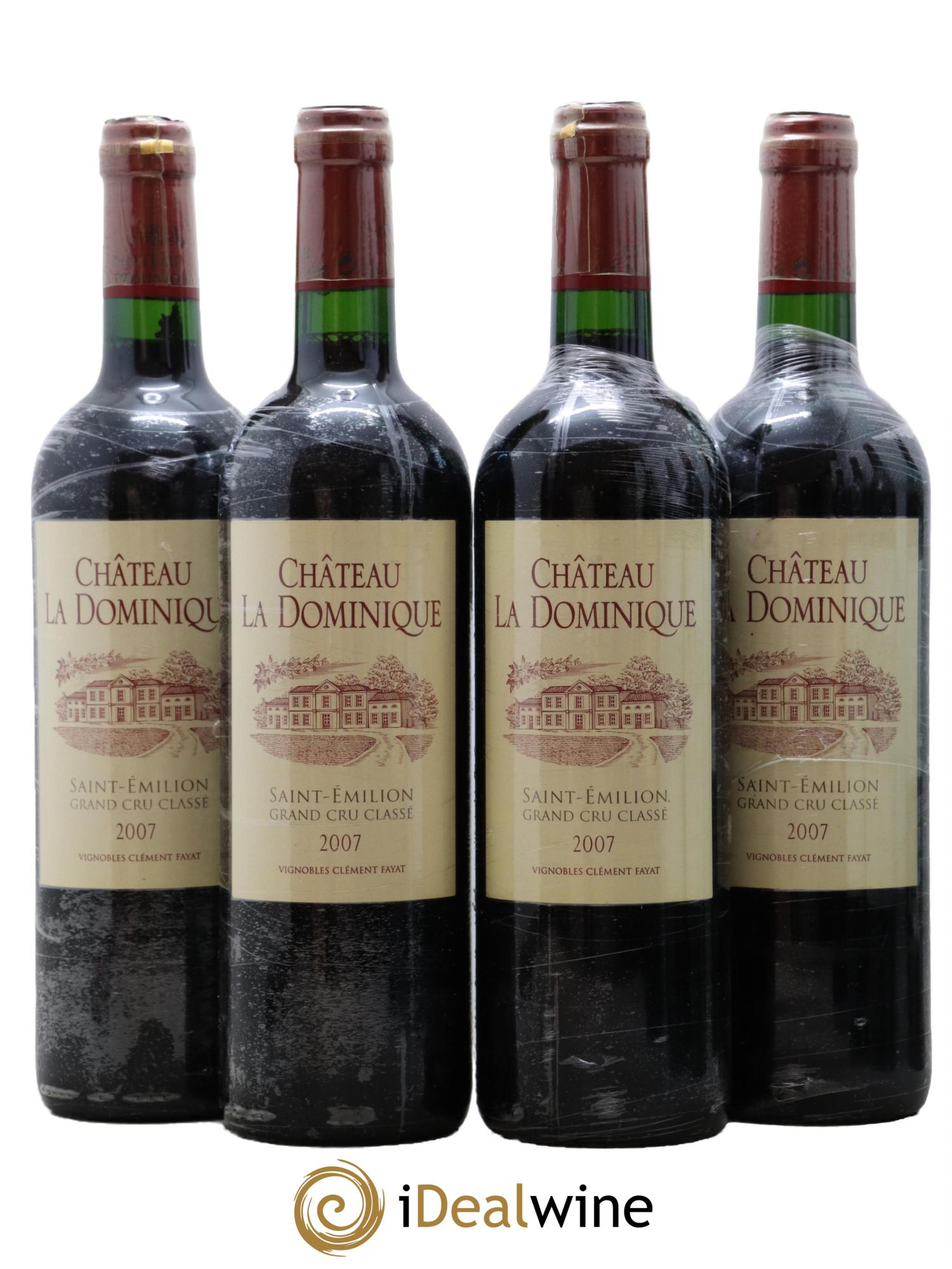 Château la Dominique Grand Cru Classé 2007 - Lot de 4 bouteilles - 0