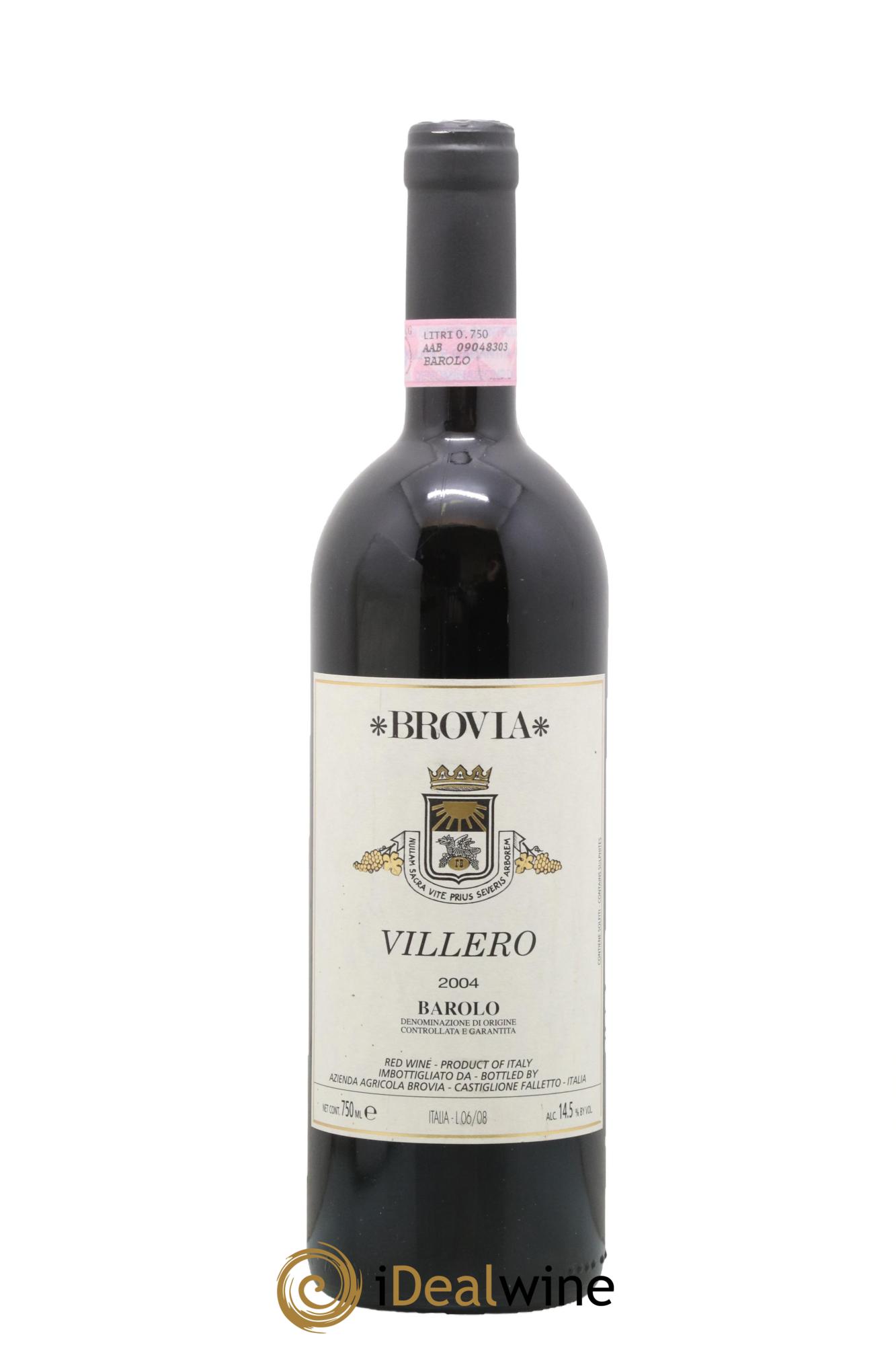 Barolo DOCG Villero Brovia 2004 - Posten von 1 Flasche - 0