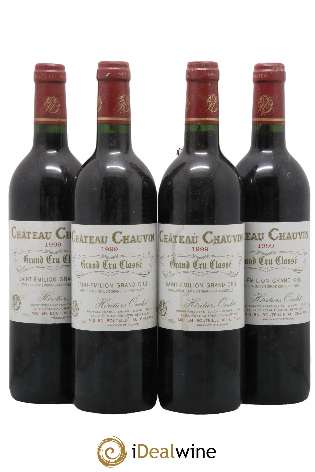 Château Chauvin Grand Cru Classé 1999 - Lot de 4 bouteilles - 0