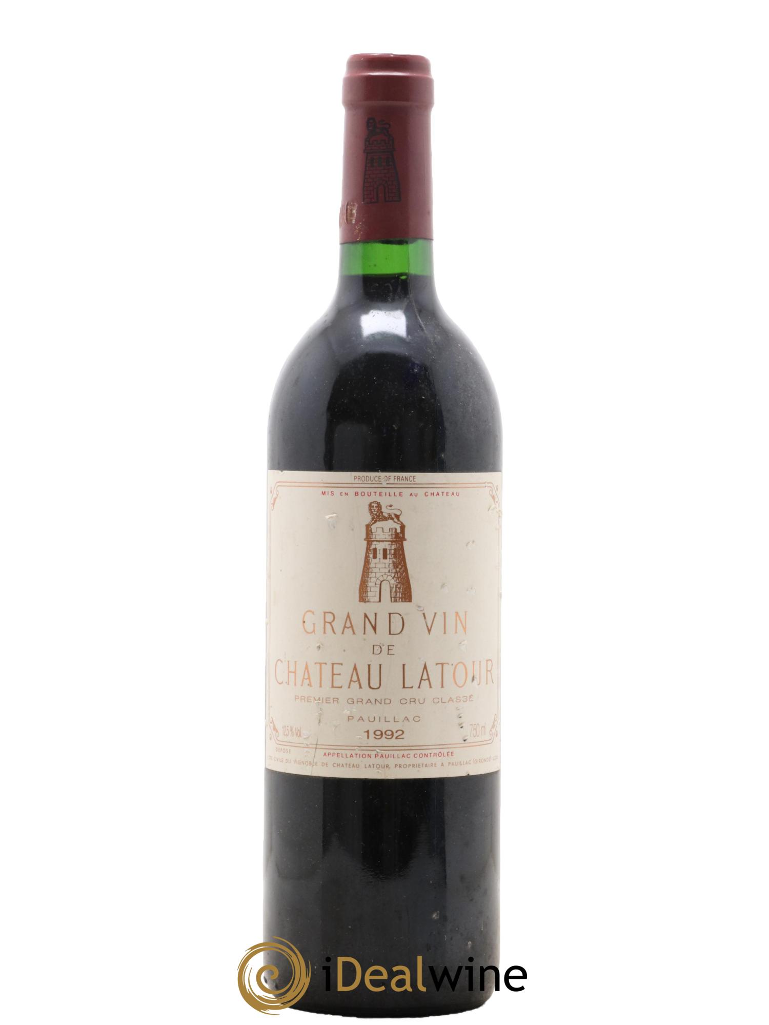 Château Latour 1er Grand Cru Classé  1992 - Posten von 1 Flasche - 0