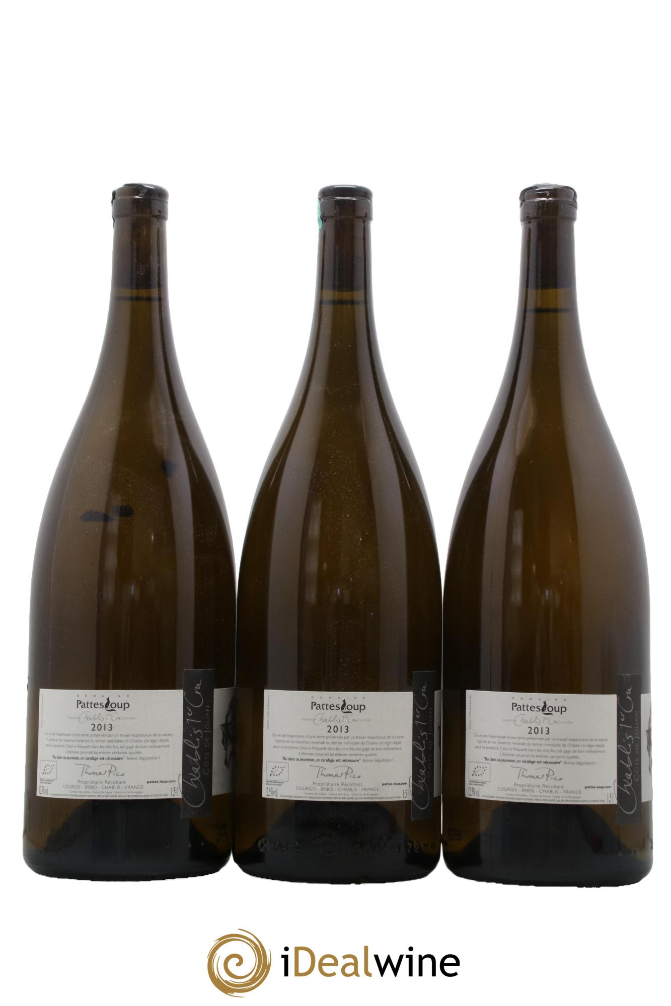 Chablis 1er Cru Côte de Jouan Pattes Loup (Domaine) 2013 - Lot of 3 magnums - 1