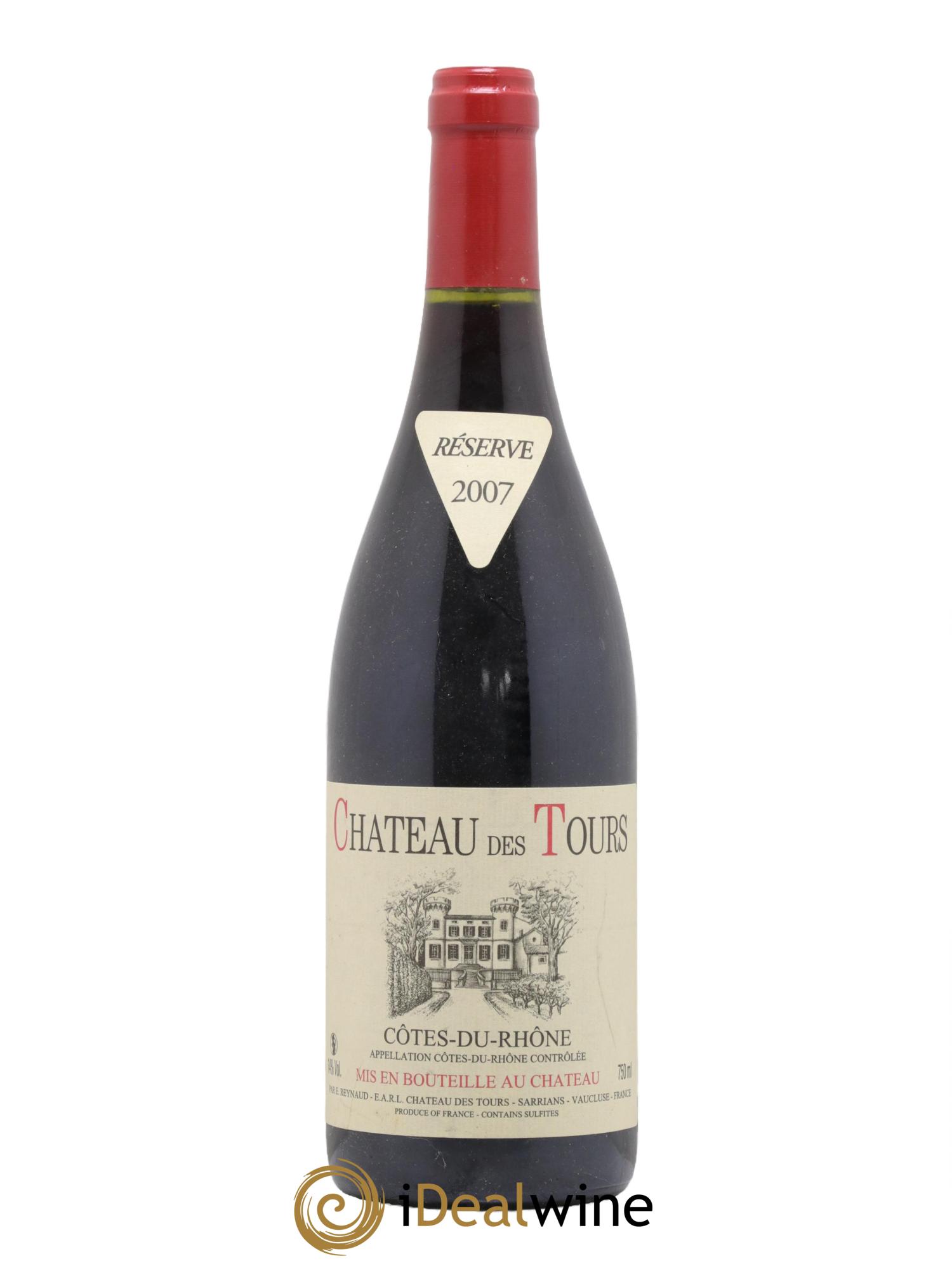 Côtes du Rhône Château des Tours Emmanuel Reynaud 2007 - Lot de 1 bouteille - 0