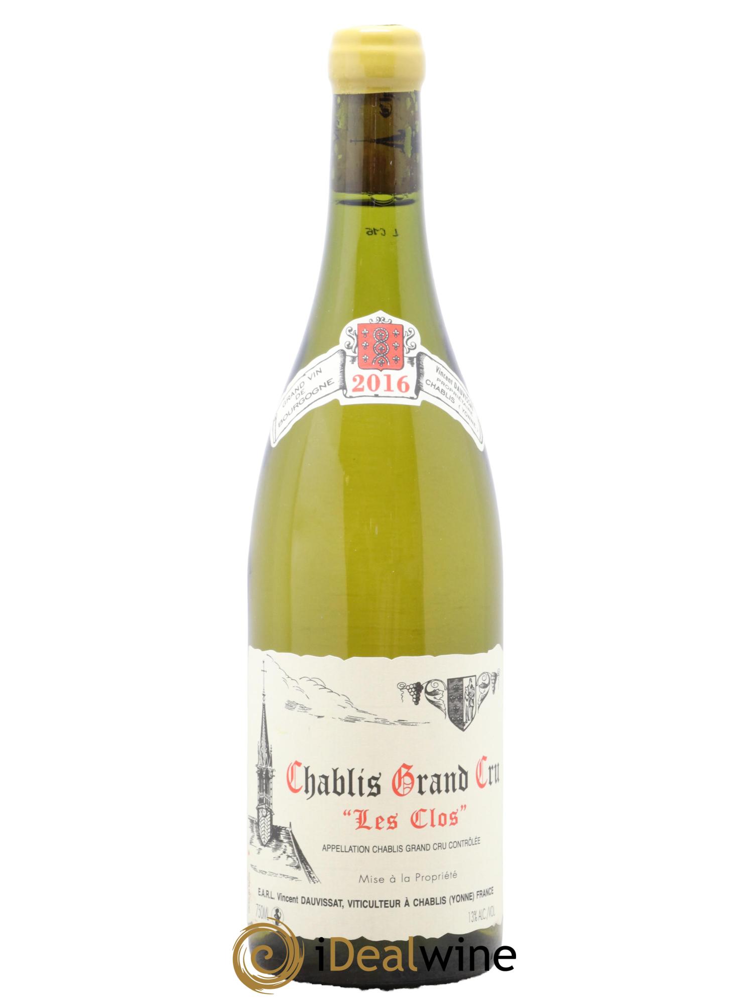 Chablis Grand Cru Les Clos Vincent Dauvissat (Domaine)  2016 - Posten von 1 Flasche - 0