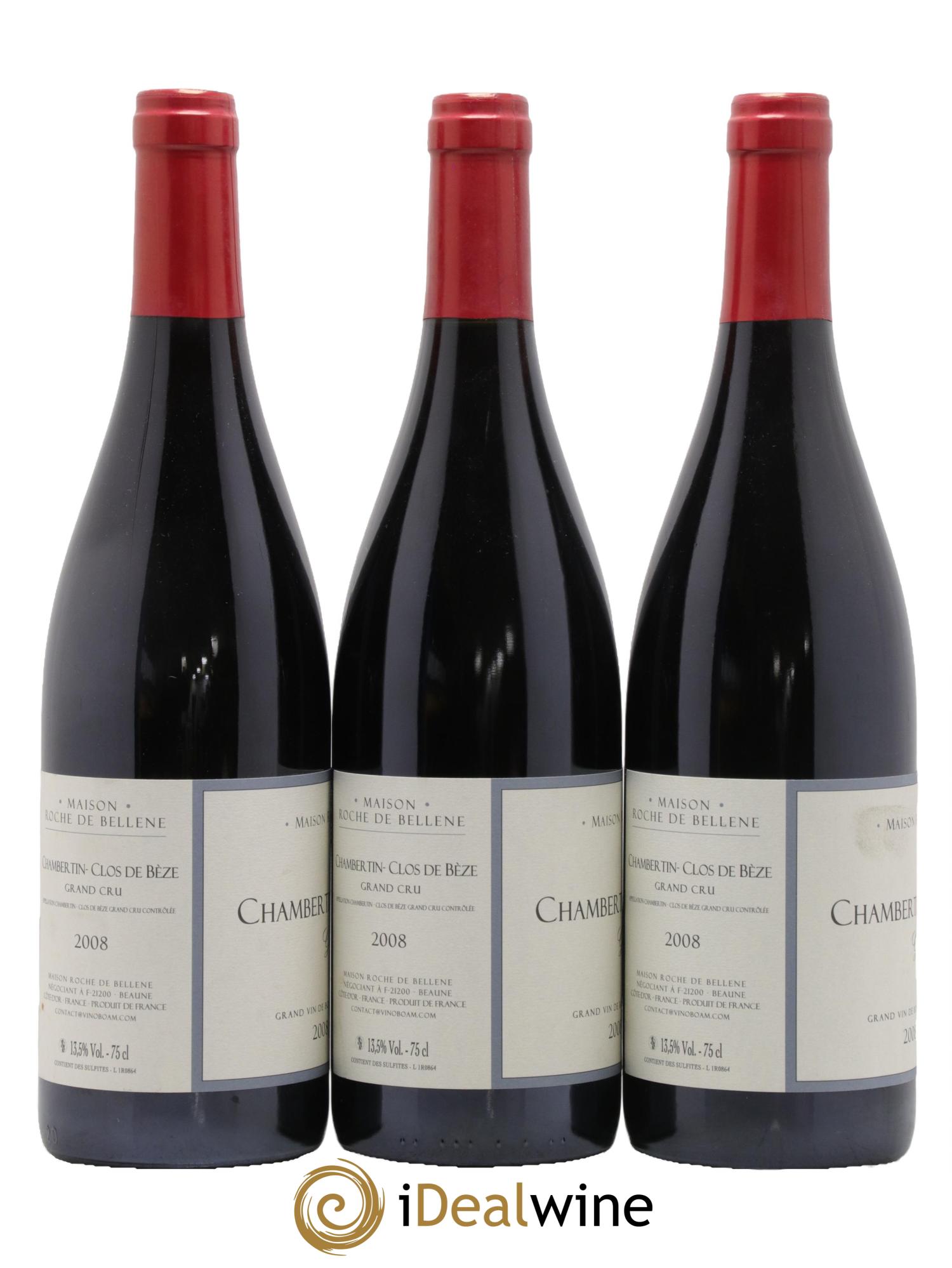 Chambertin Grand Cru Clos De Bèze Maison Roche de Bellene 2008 - Posten von 3 Flaschen - 1