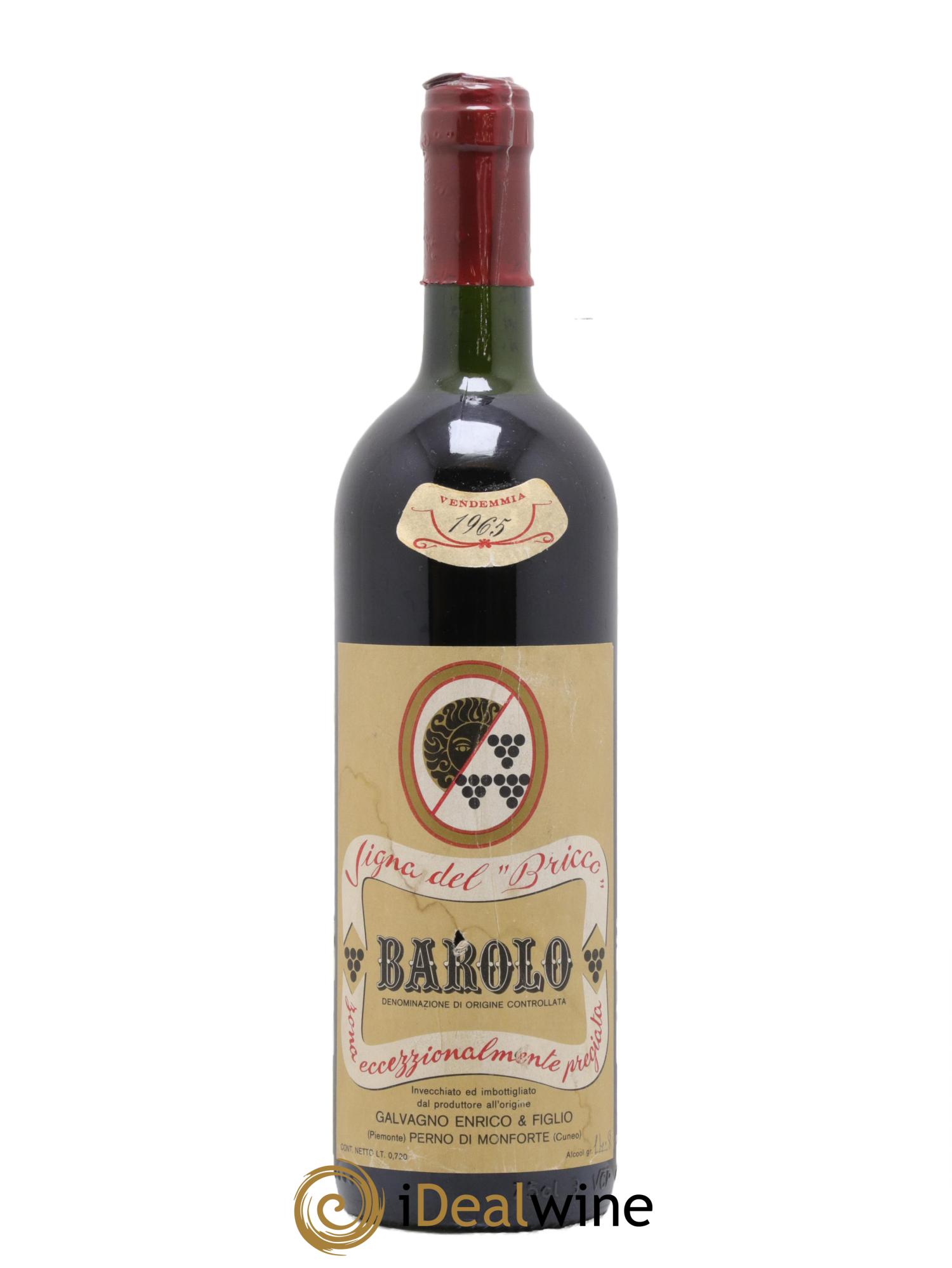 Barolo DOCG Vigna del Bricco Enrico Galvagno 1965 - Lotto di 1 bottiglia - 0